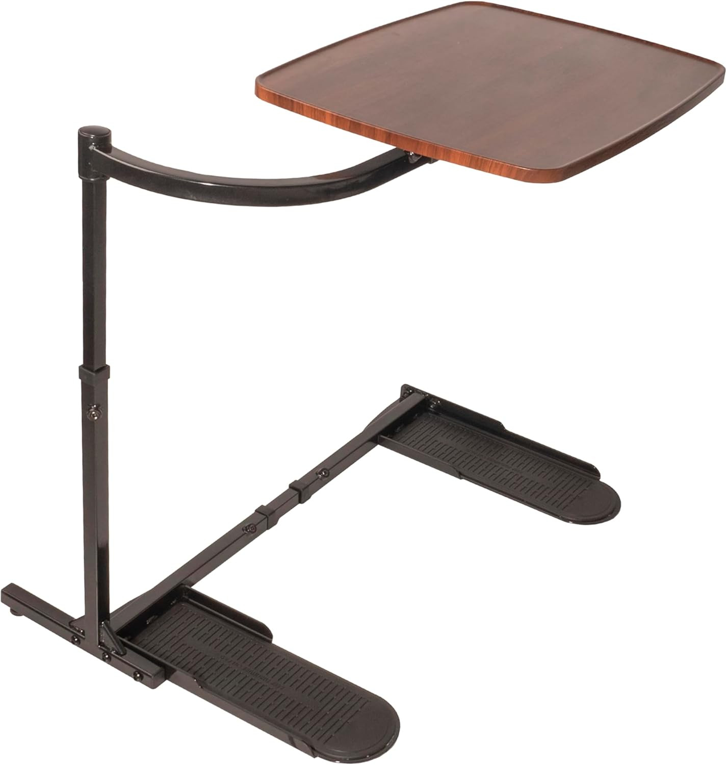 Adjustable Swivel Laptop Stand & Couch Desk - Walnut Side Table & Gaming Tray