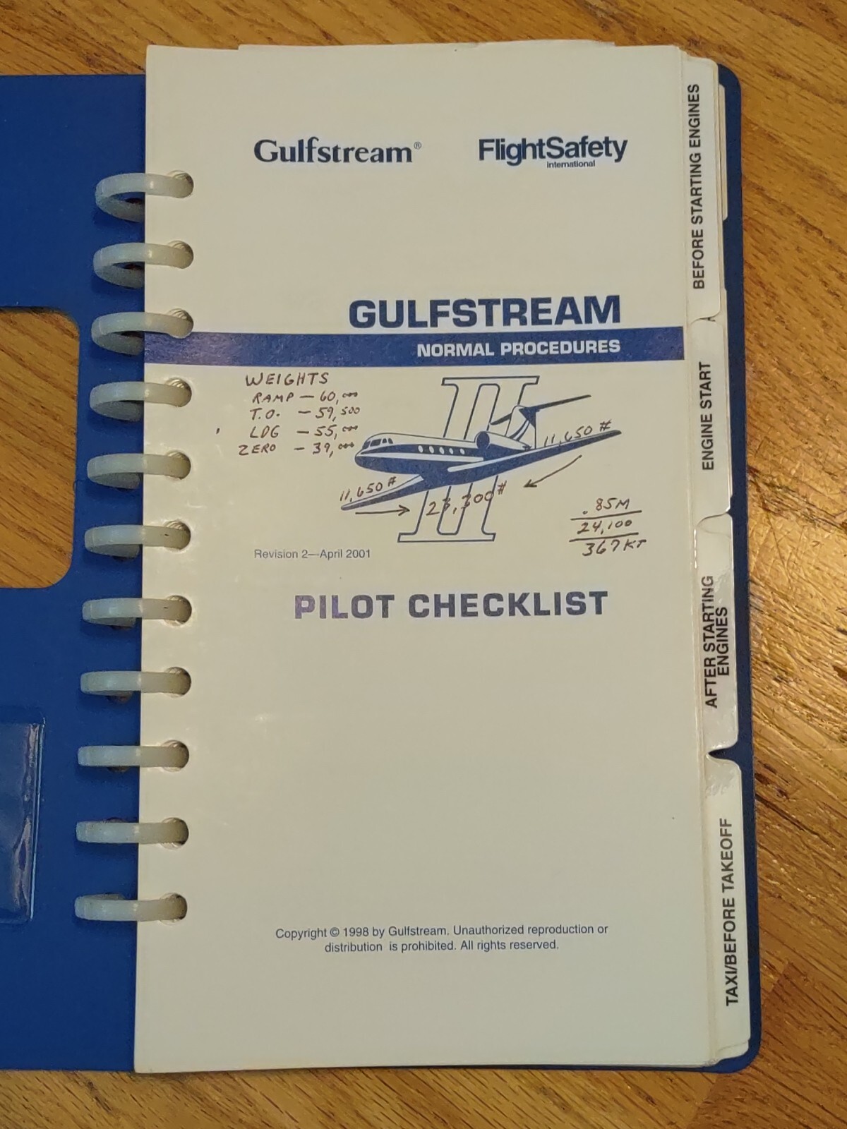 Gulfstream - Honeywell G2 Pilot Procedures Checklist FLIGHT SAFETY
