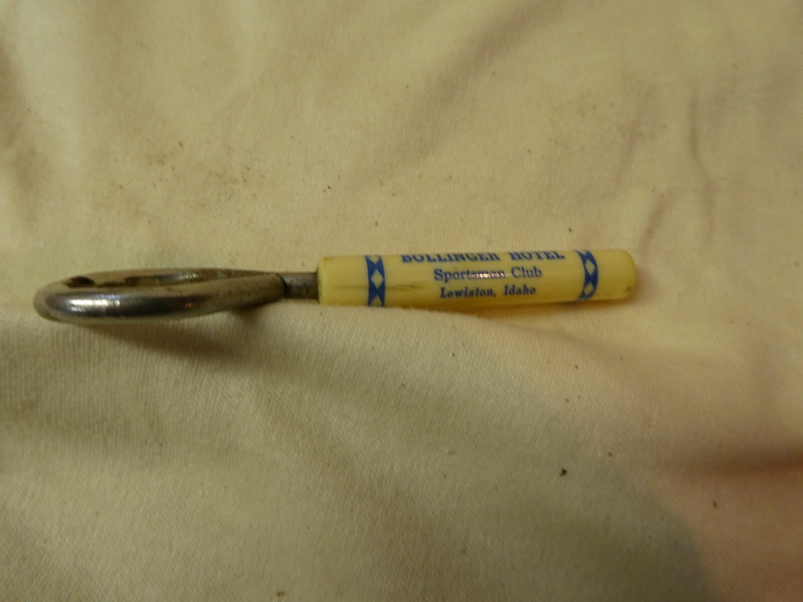 Vintage Bottle Opener Bollinger Hotel Sportsmans Club Lewiston