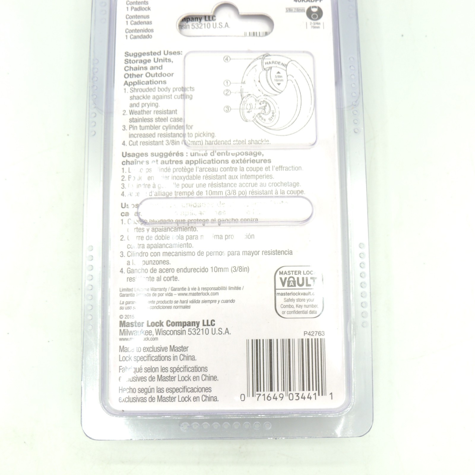 (2) Master Lock 40KADPF Round Padlock Shared Keys