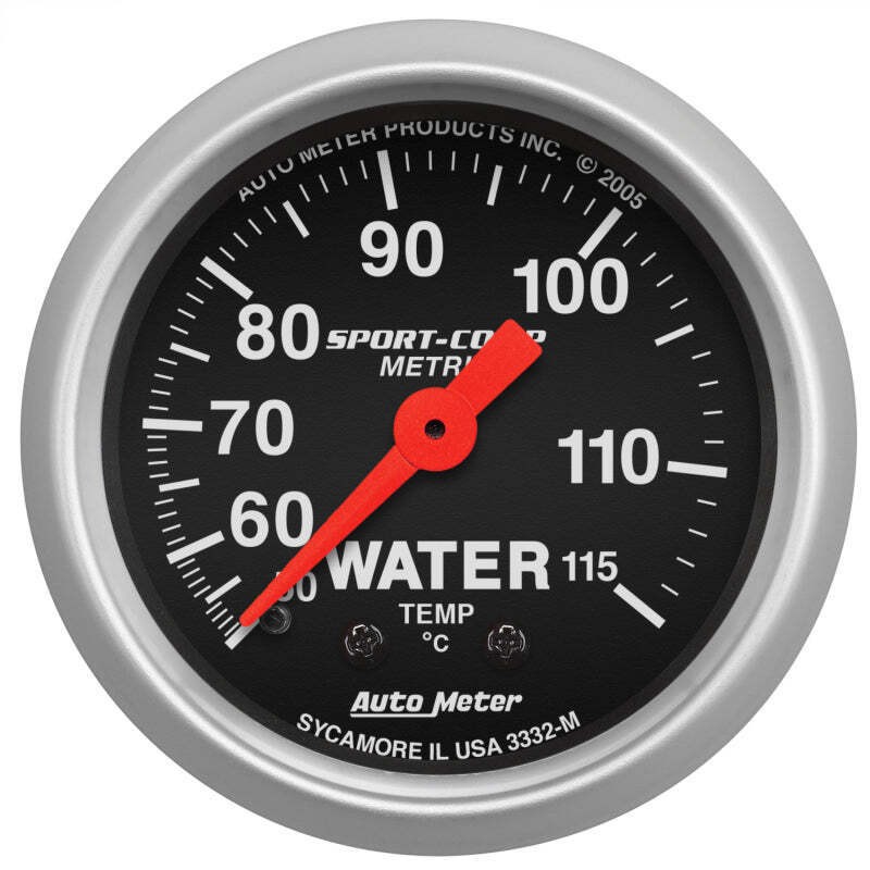 AutoMeter 3332-M Sport 2in Water Temp Metric , 50-115 deg. C / Mech