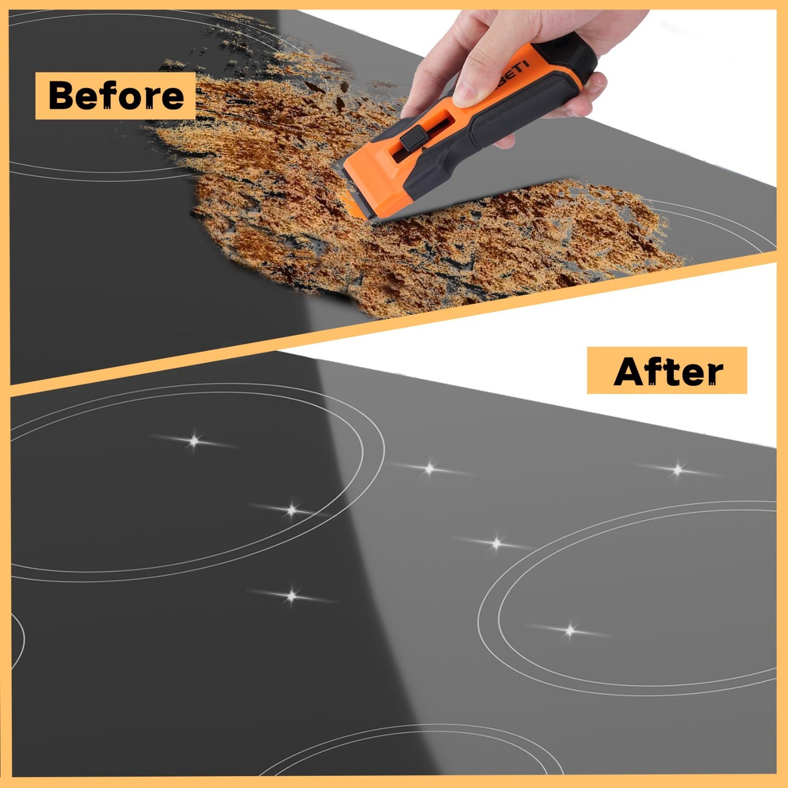 2 Pack Razor Blade Scraper Tool with 314 Blades - Metal & Plastic Cleaning Tool