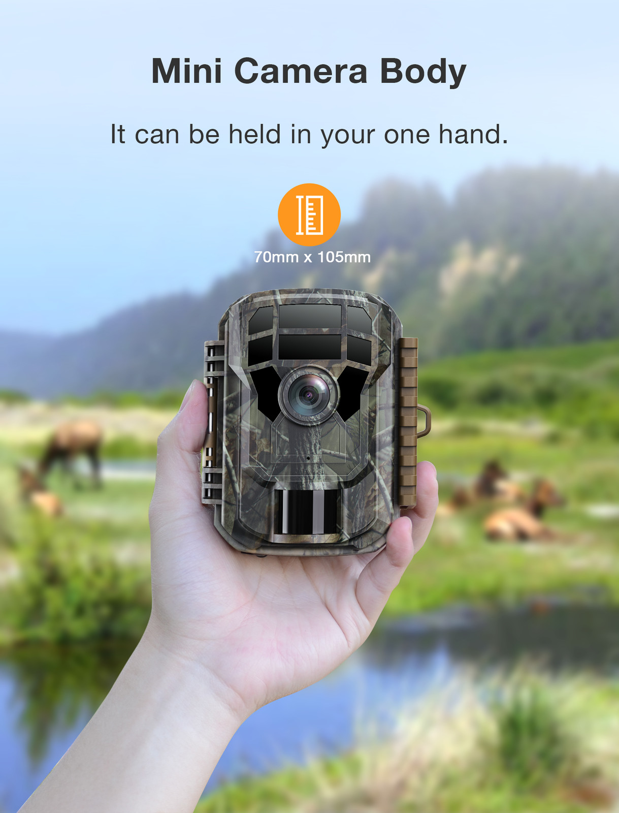 2Pack Mini Trail Camera 24MP 1080P Wildlife Scouting Hunting Cam Night Vision US