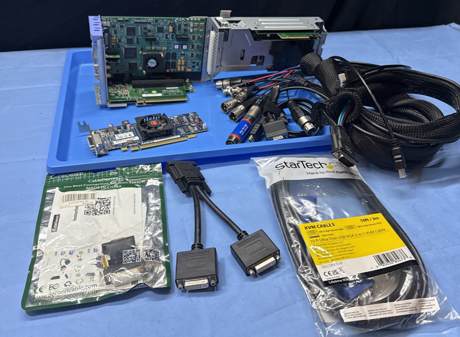 AJA KONA LHI BOARD WITH AJA 101884-00 KONA-L Breakout Cable USED