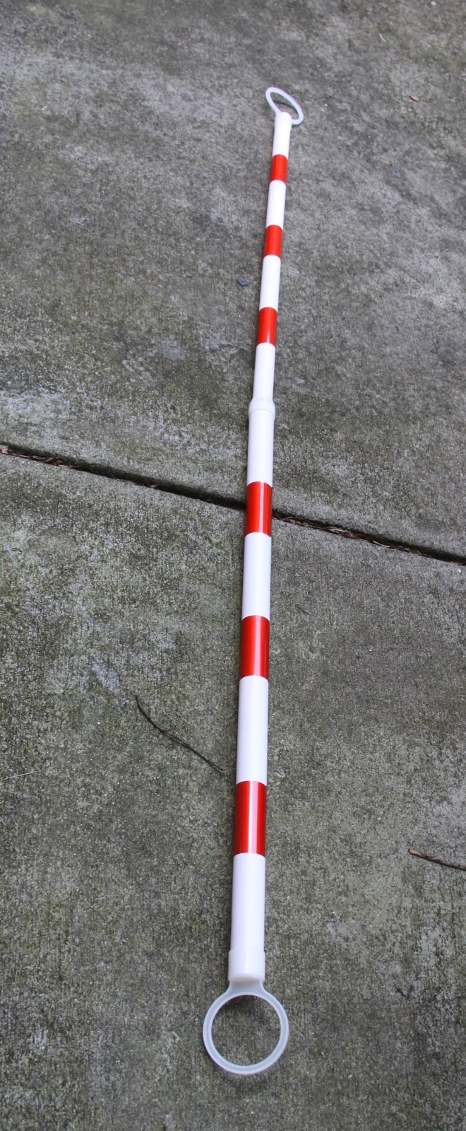 6 Pcs Retractable Traffic Cone Bar, White & Red, 4ft to  6ft, Road Parking Use