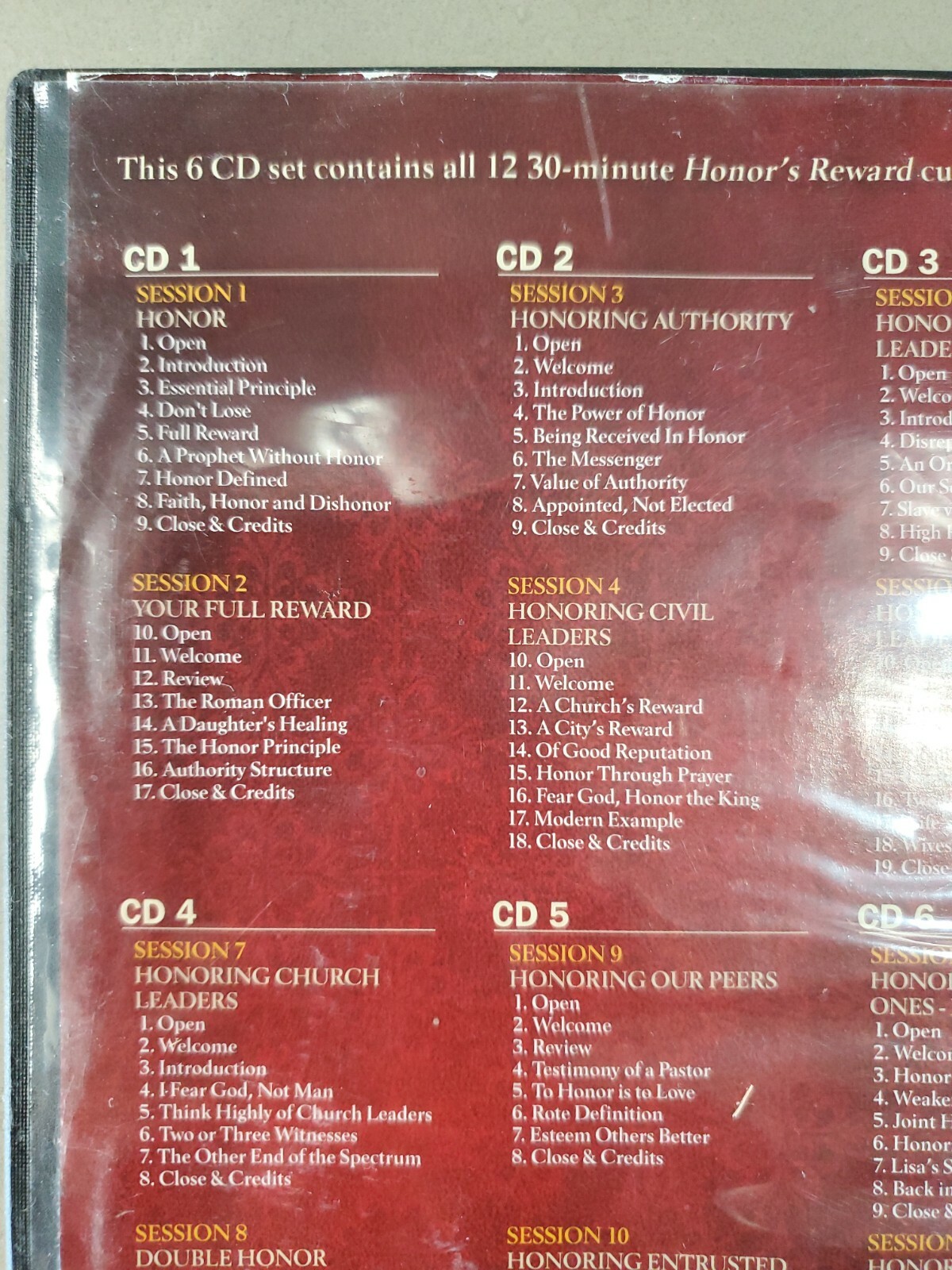 HONOR'S REWARD 6 CD Set By JOHN BEVERE