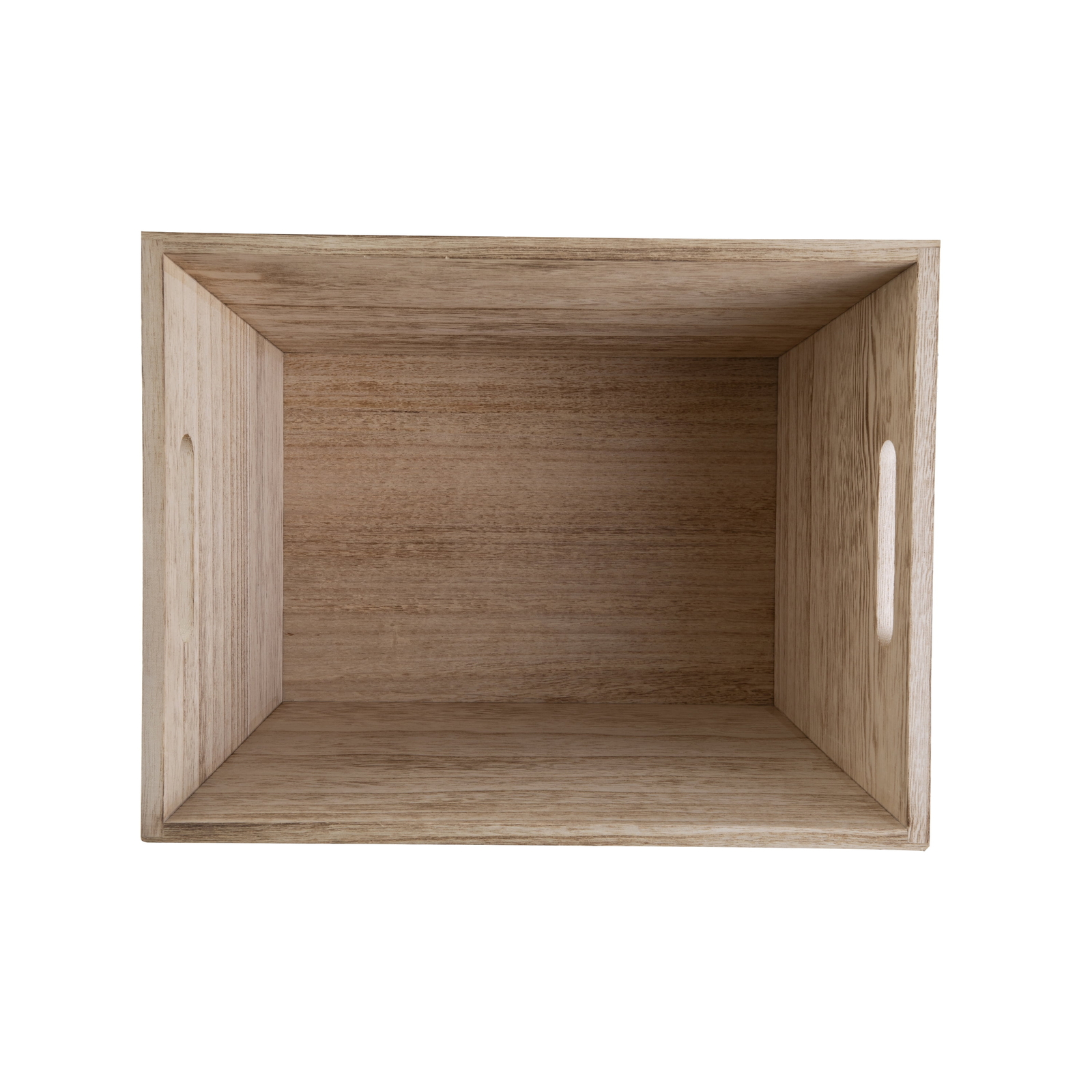 Medium Natural Wood Storage Bin, 2 Pack