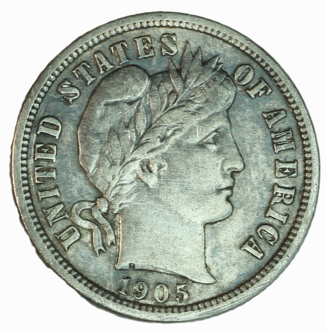 1905 S Barber Dime- Choice EF- SMH 1589