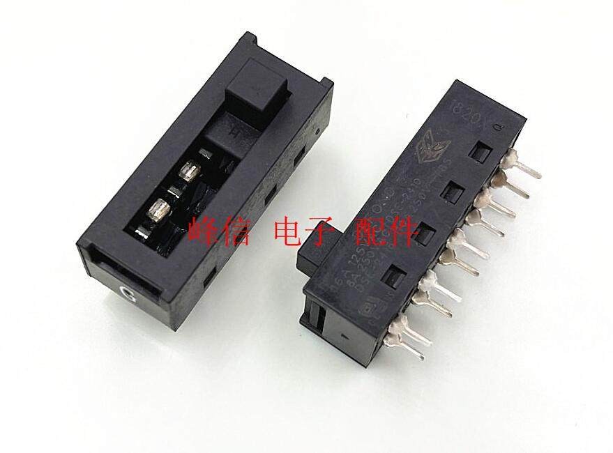 2PCS DEFOND DSE-2416 8A250V 10 pins 4 Positions Slide Switch