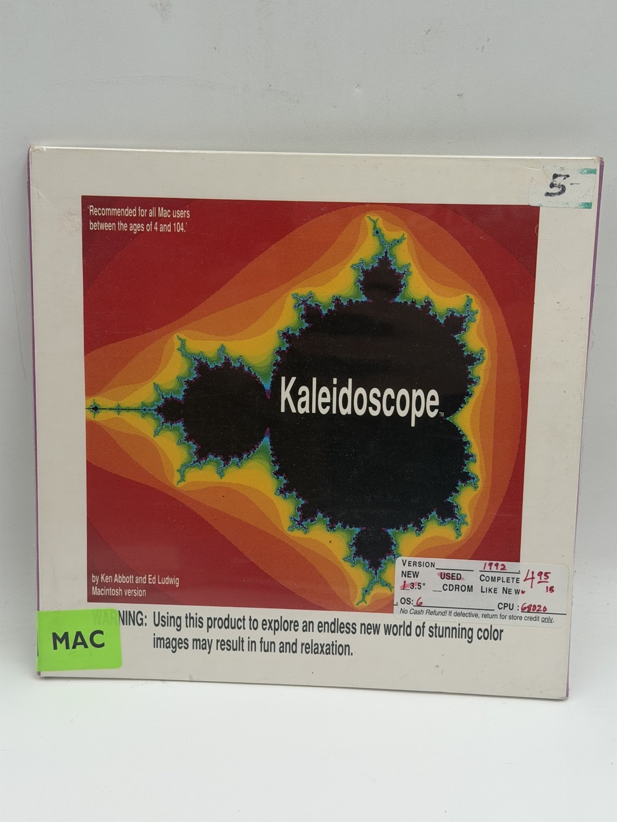Kaleidoscope Macintosh Version Vintage Software 1992