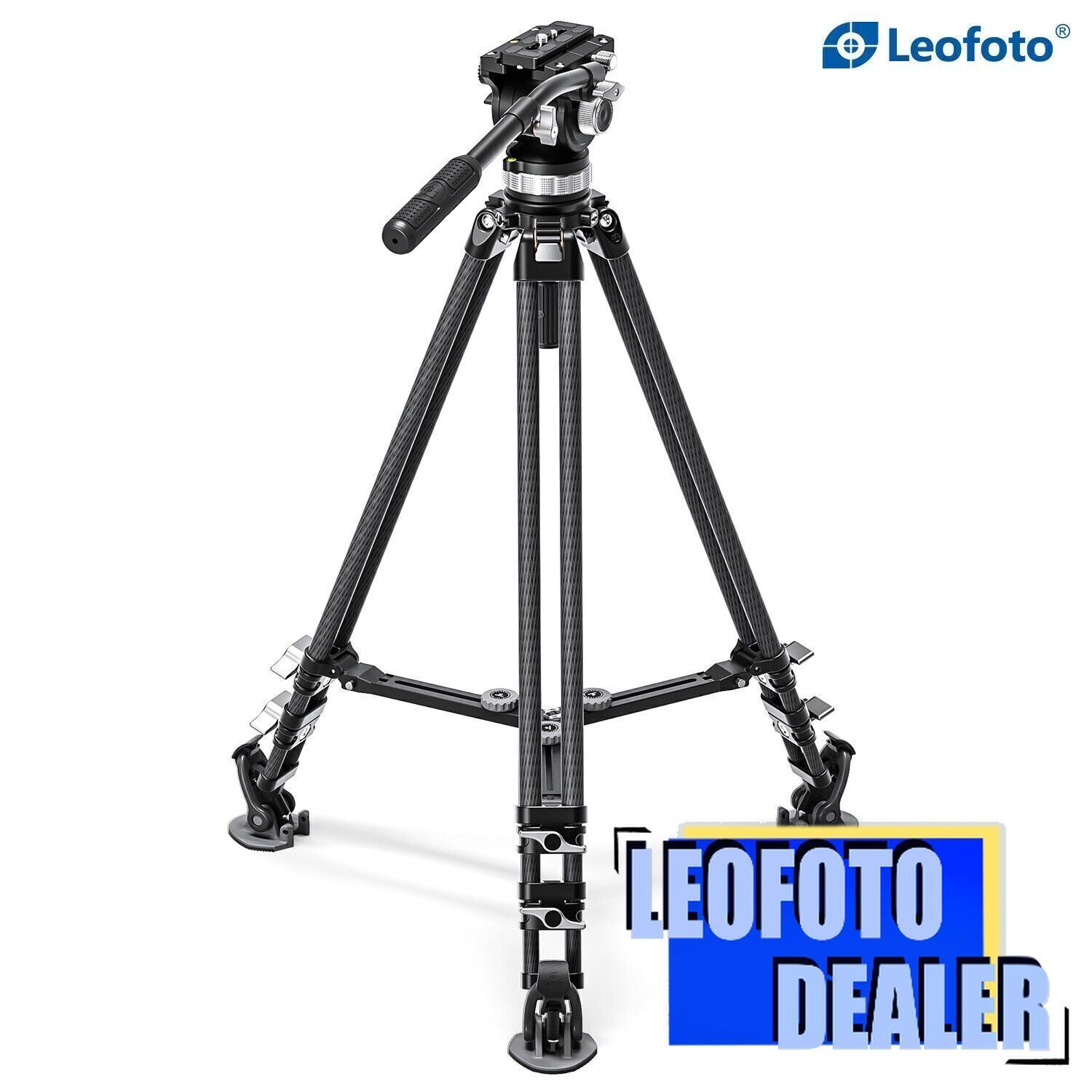 Leofoto LVC-193C+BV-15 Twin Leg Video Tripod with Fluid Head
