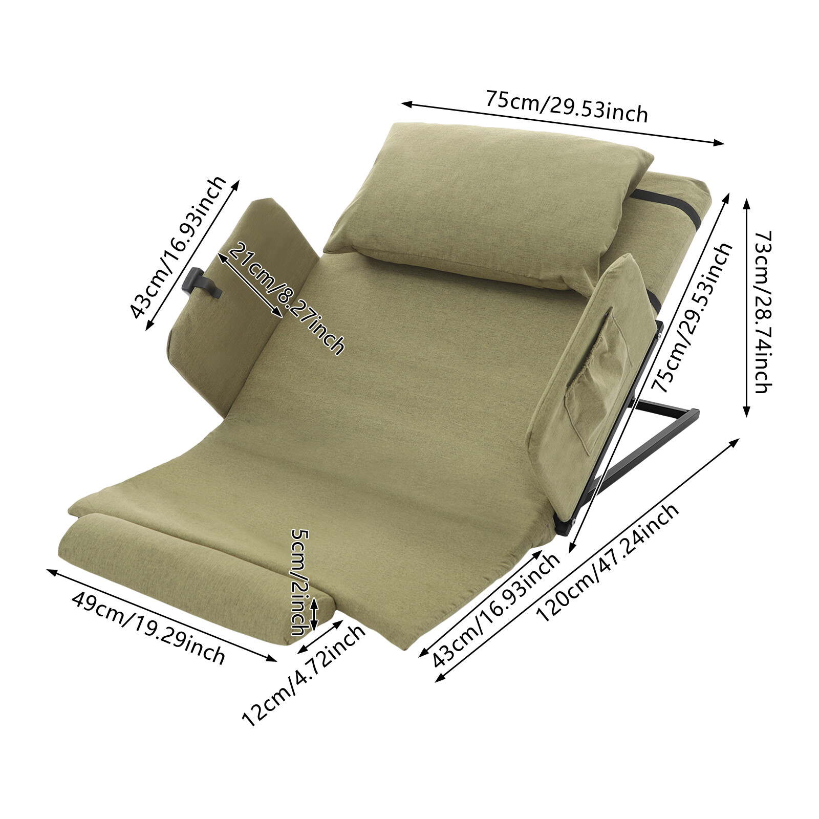 Green Electric Lifting Adjustable Bed Back Rest Electric Auxiliary Backrest, NEW