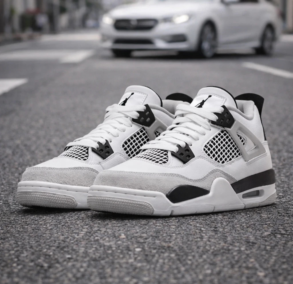 Jordan 4 Retro Military Black White Women's All Size US
