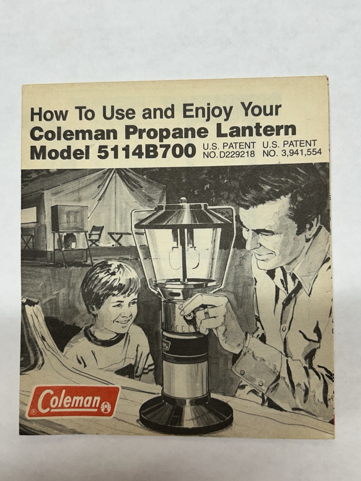 5124B700 COLEMAN LANTERN MANUAL ONLY VTG