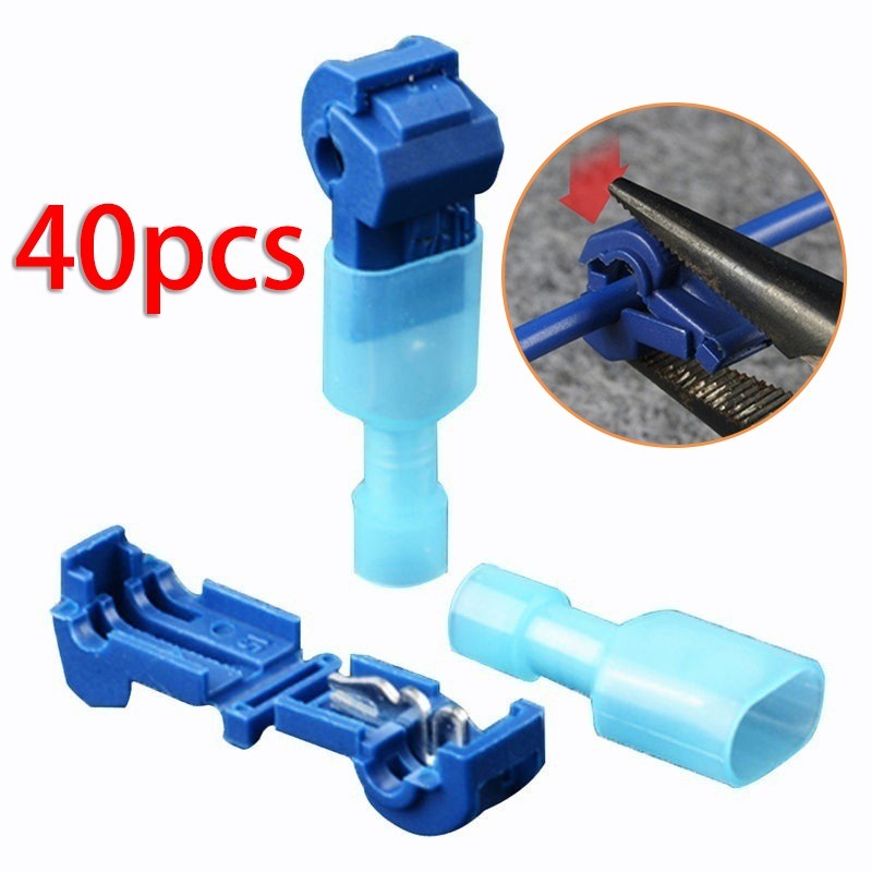 Cable Wire Connectors Set Quick Connect Crimps Terminal Clips Clamps Tool Kit