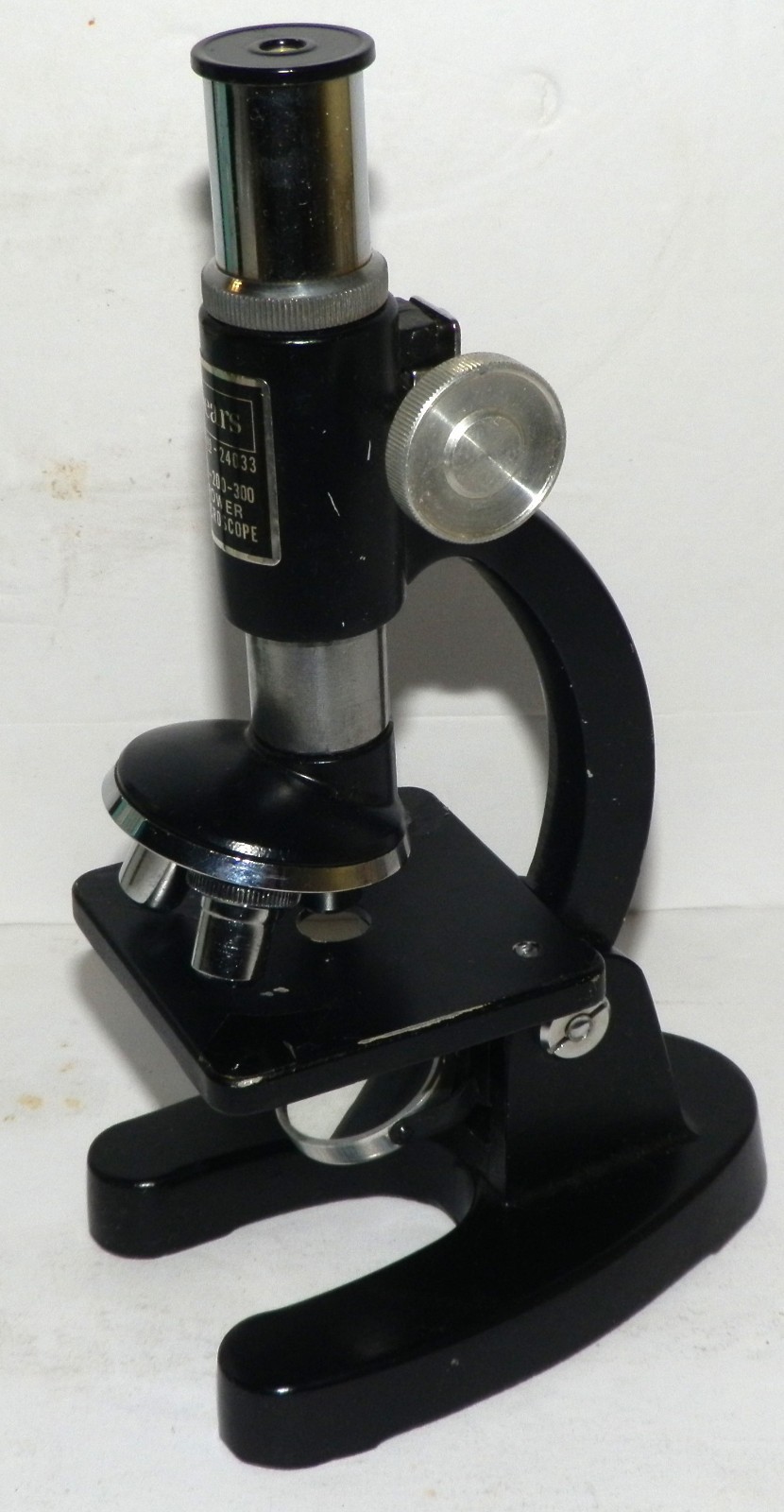 Vintage Sears Master Microscope 49-24033 MINT Condition 100x to 300x