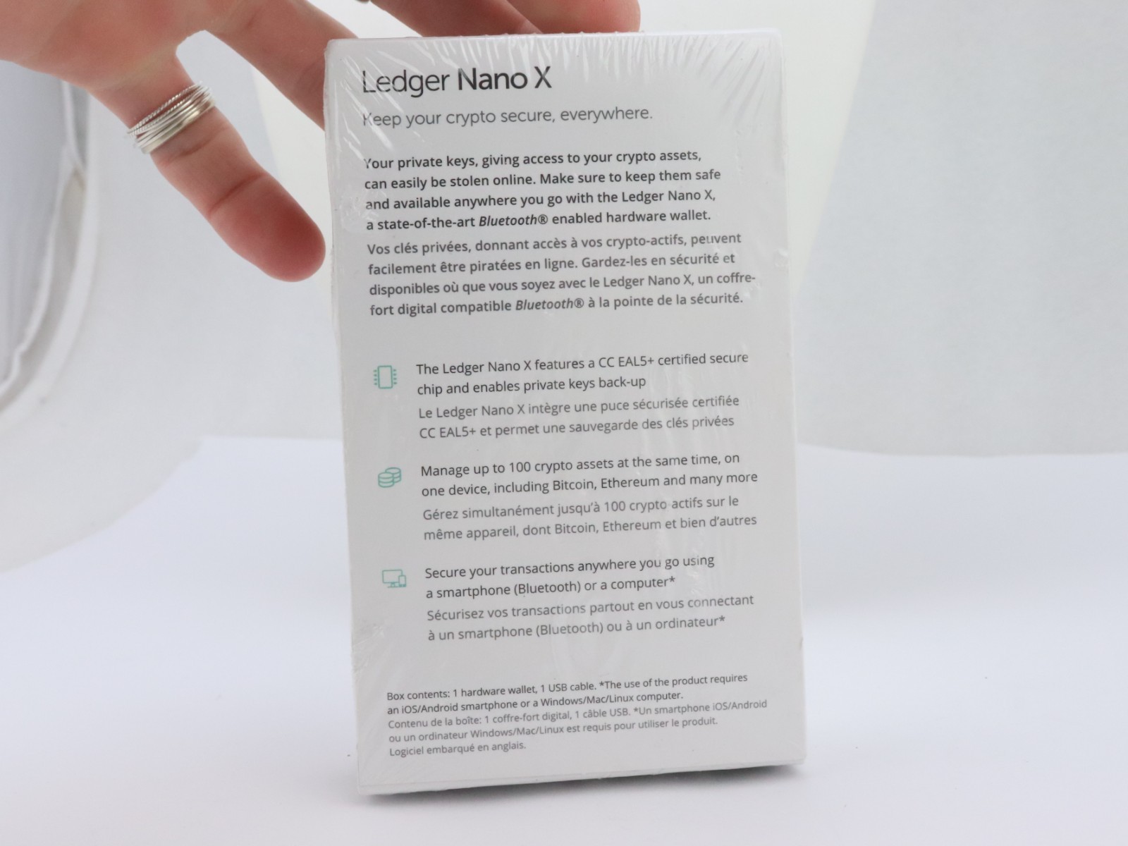 FACTORY SEALED Ledger Nano X Crypto Hardware Wallet Onyx Black Bluetooth