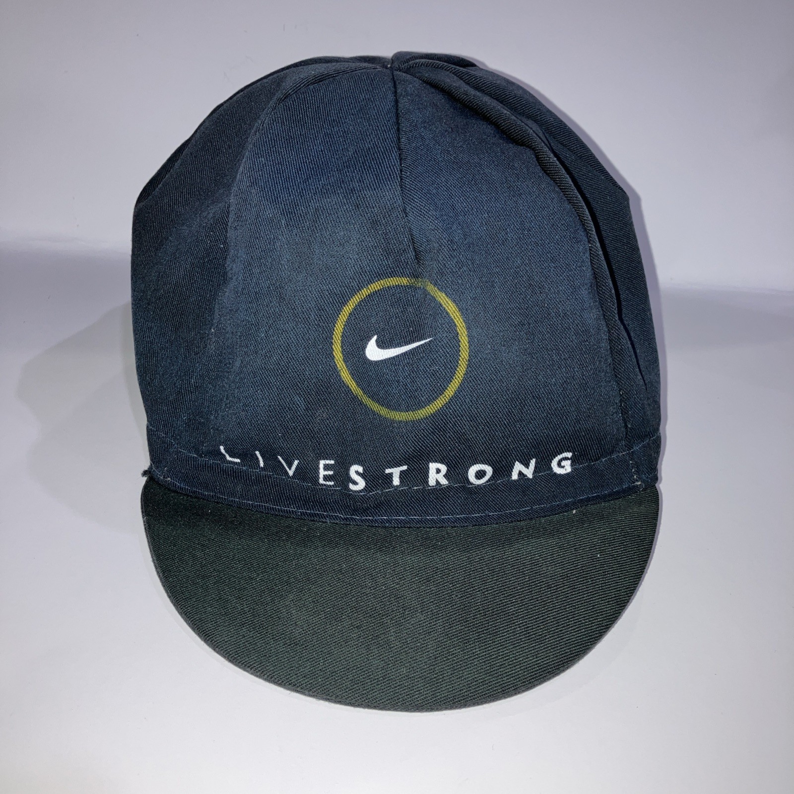 Nike Livestrong Cycling Cap Elastic Back Is Stretched Made In Italy
