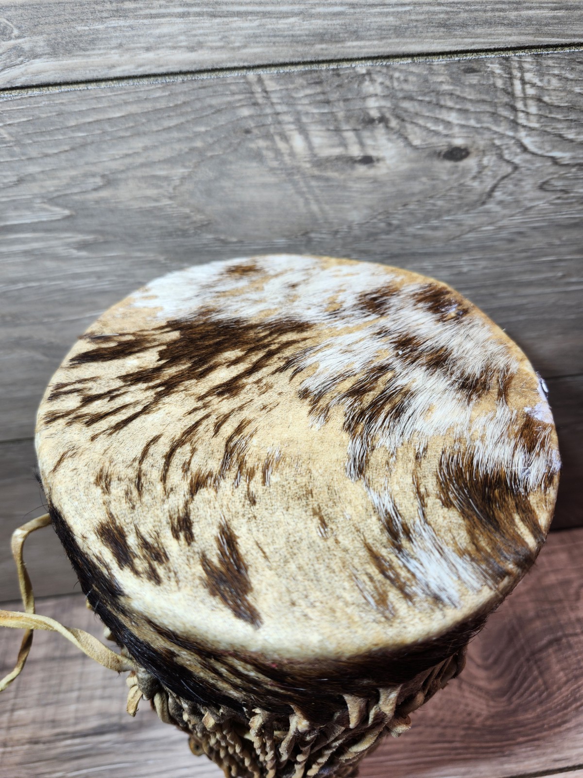 African Animal Hide Hand Drum 10”