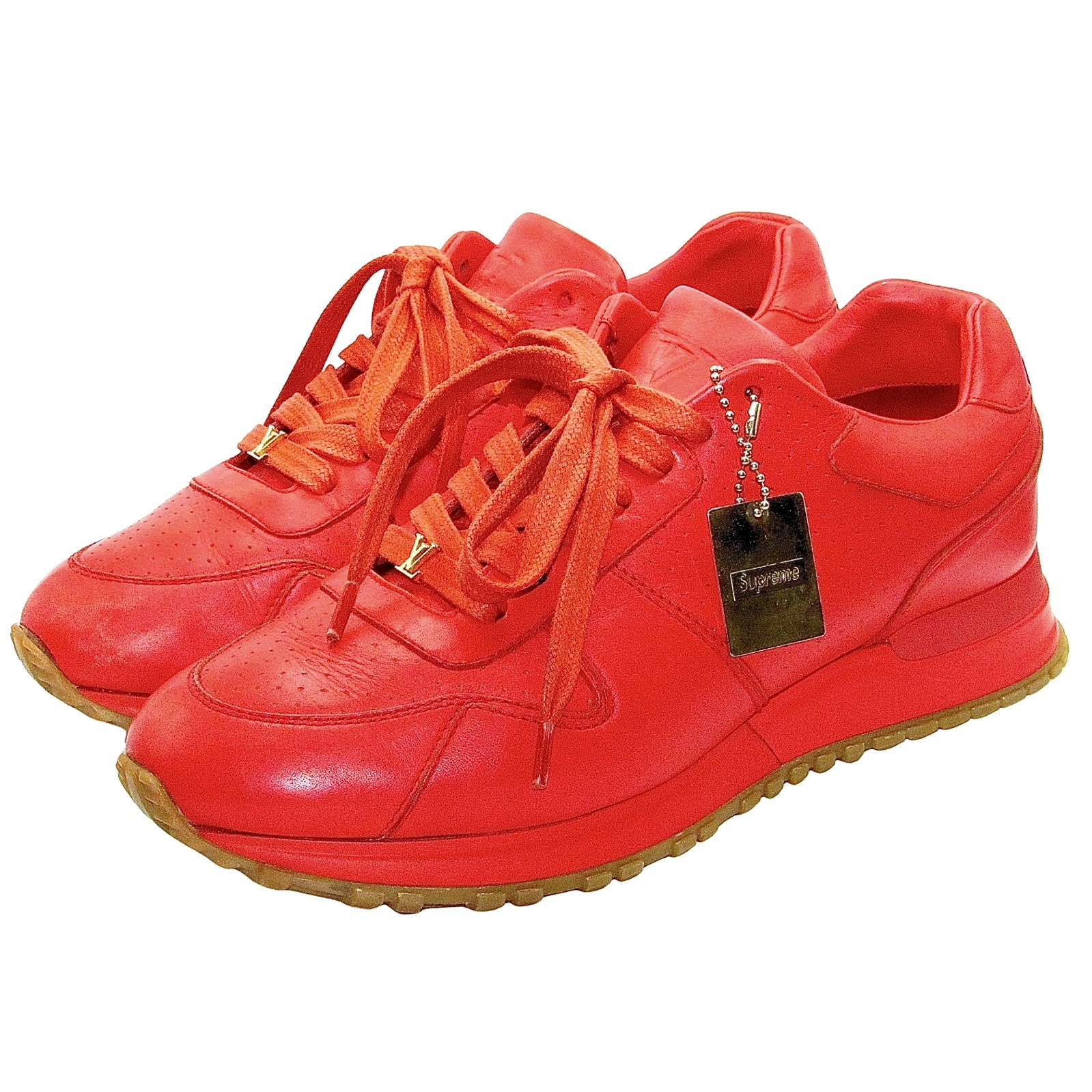 SS17 Supreme x Louis Vuitton Run Away Shoes 2017 Red Gum Bottom Size 5 Sneakers