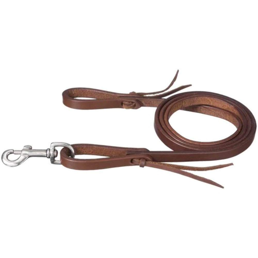 New! 6' foot x 1/2" Tough-1 Harness leather PONY ROPING REINS w/ Single snap