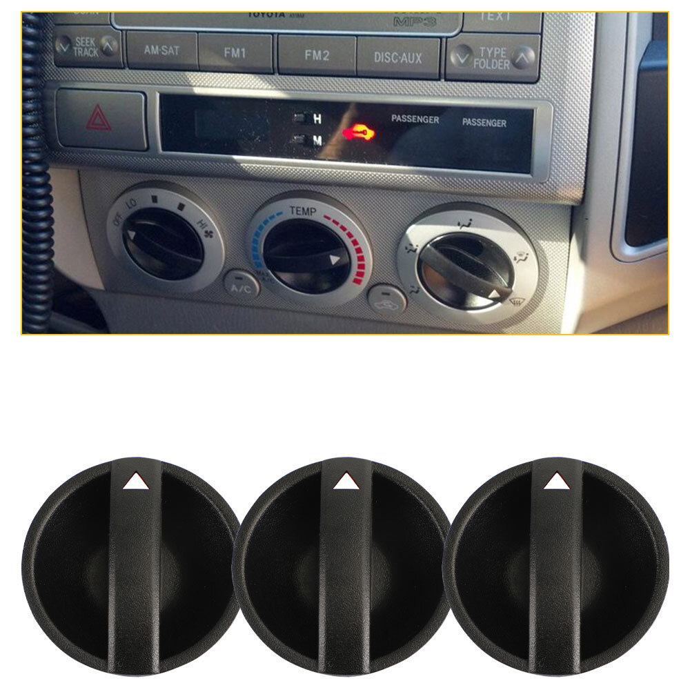 3PCS Control Knob of Heater A/C Temperature HVAC Fan for 2005-2011 Toyota Tacoma