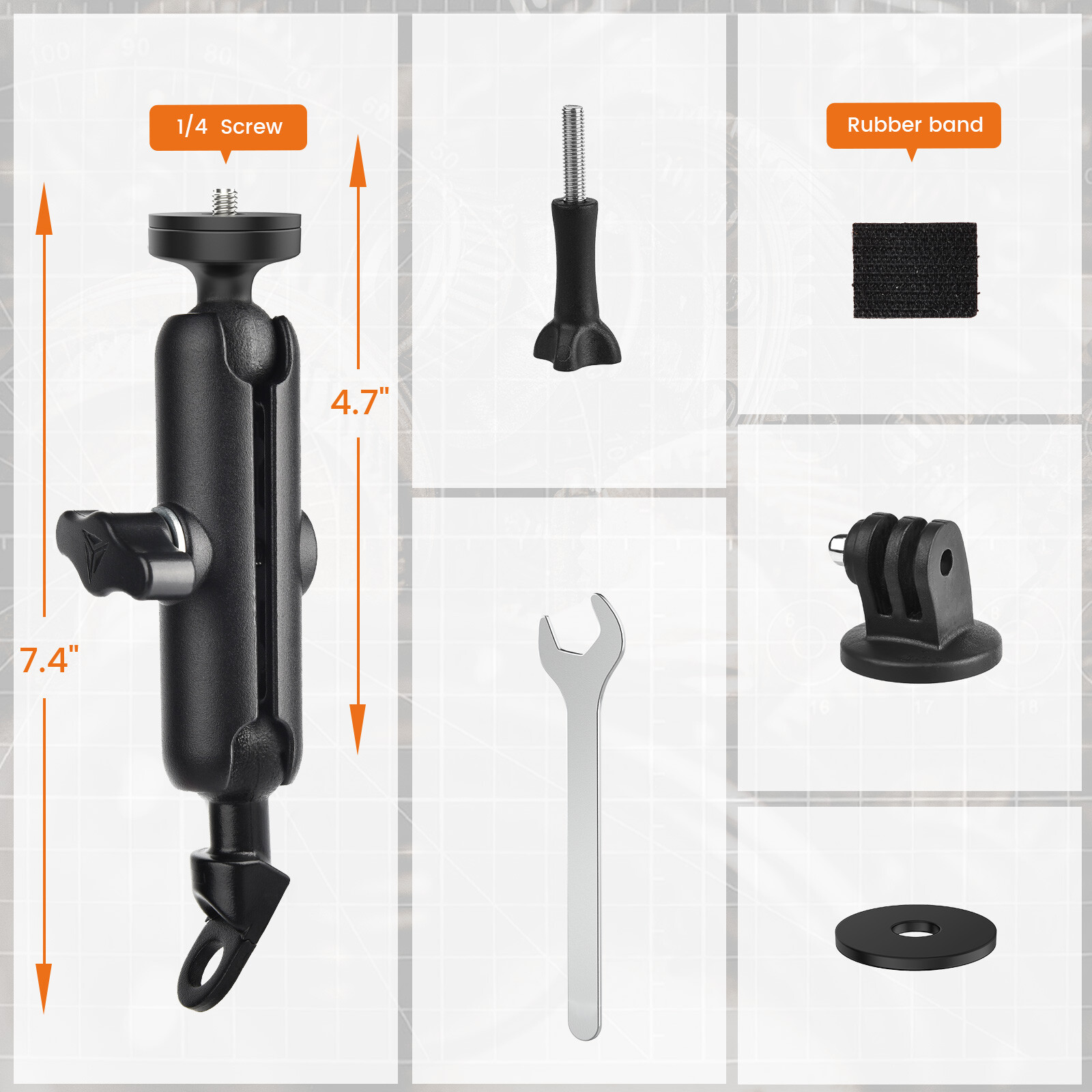 Motorcycle Camera Bracket Handlebar/Mirror Mount Holder For Gopro Action Camera