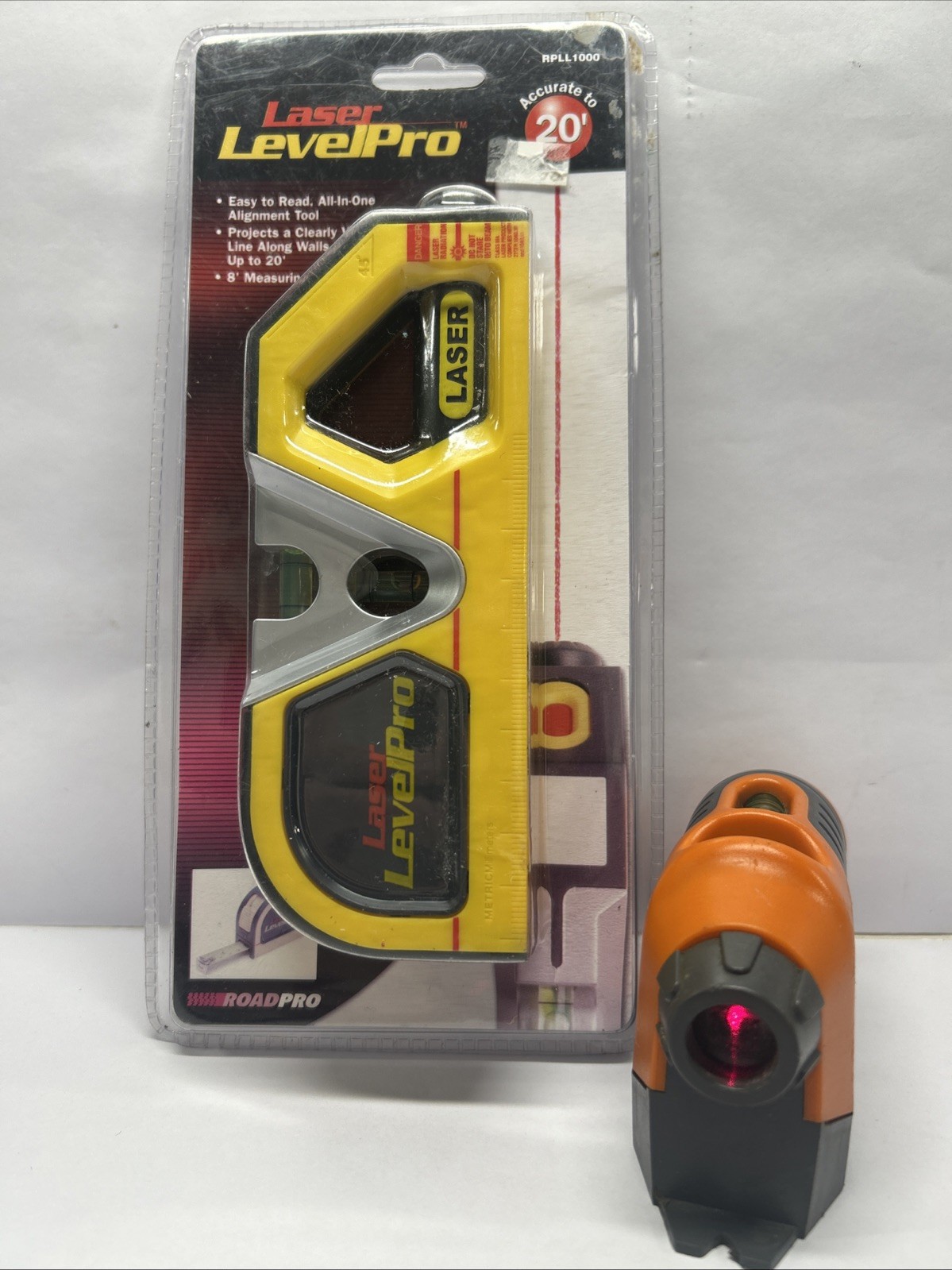 Laser Lot of (2) New Laser Level Pro with 7' Tape Measure & Used Laser Straight