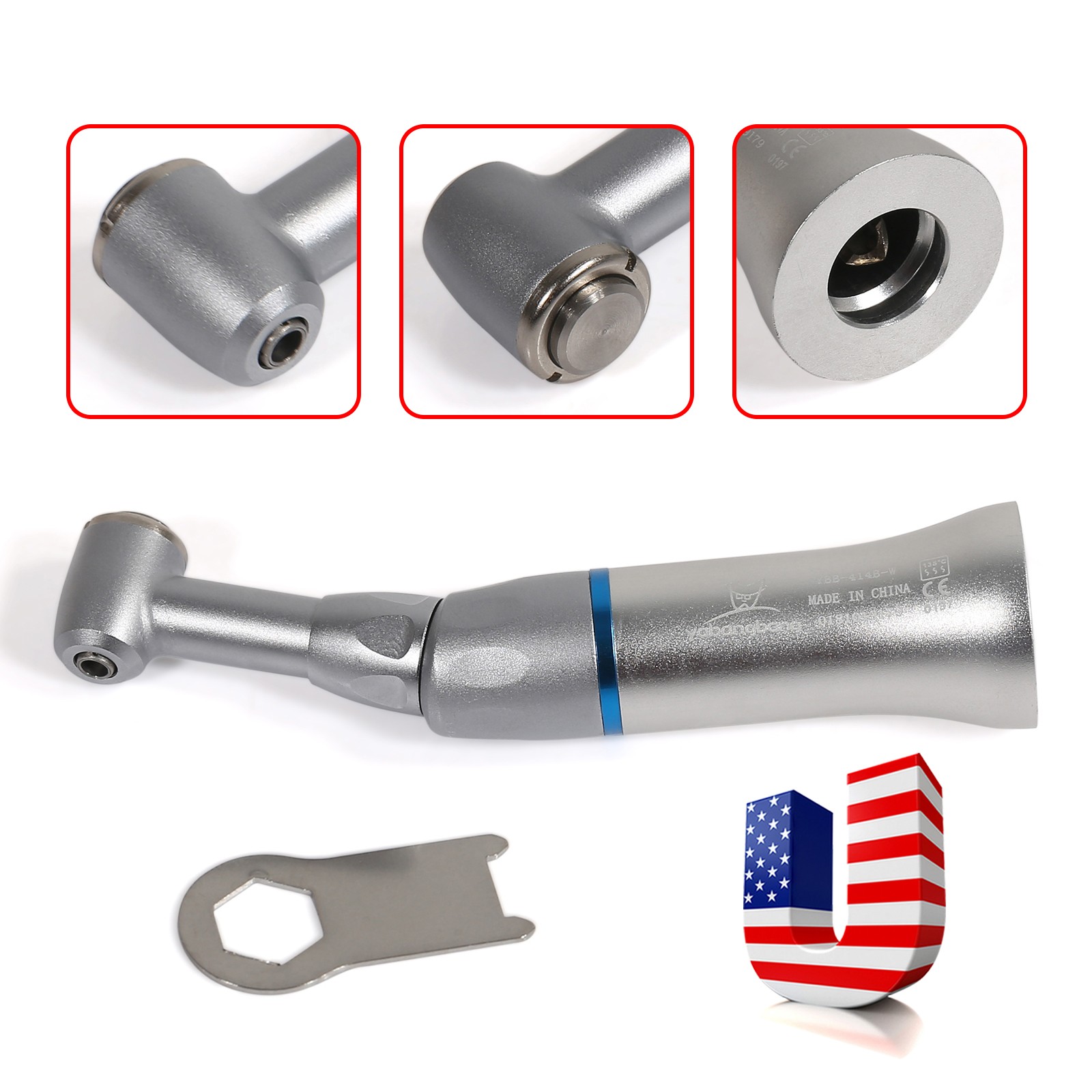 NSK Style Dental Low Speed Handpiece Contra Angle Push Button E-type External