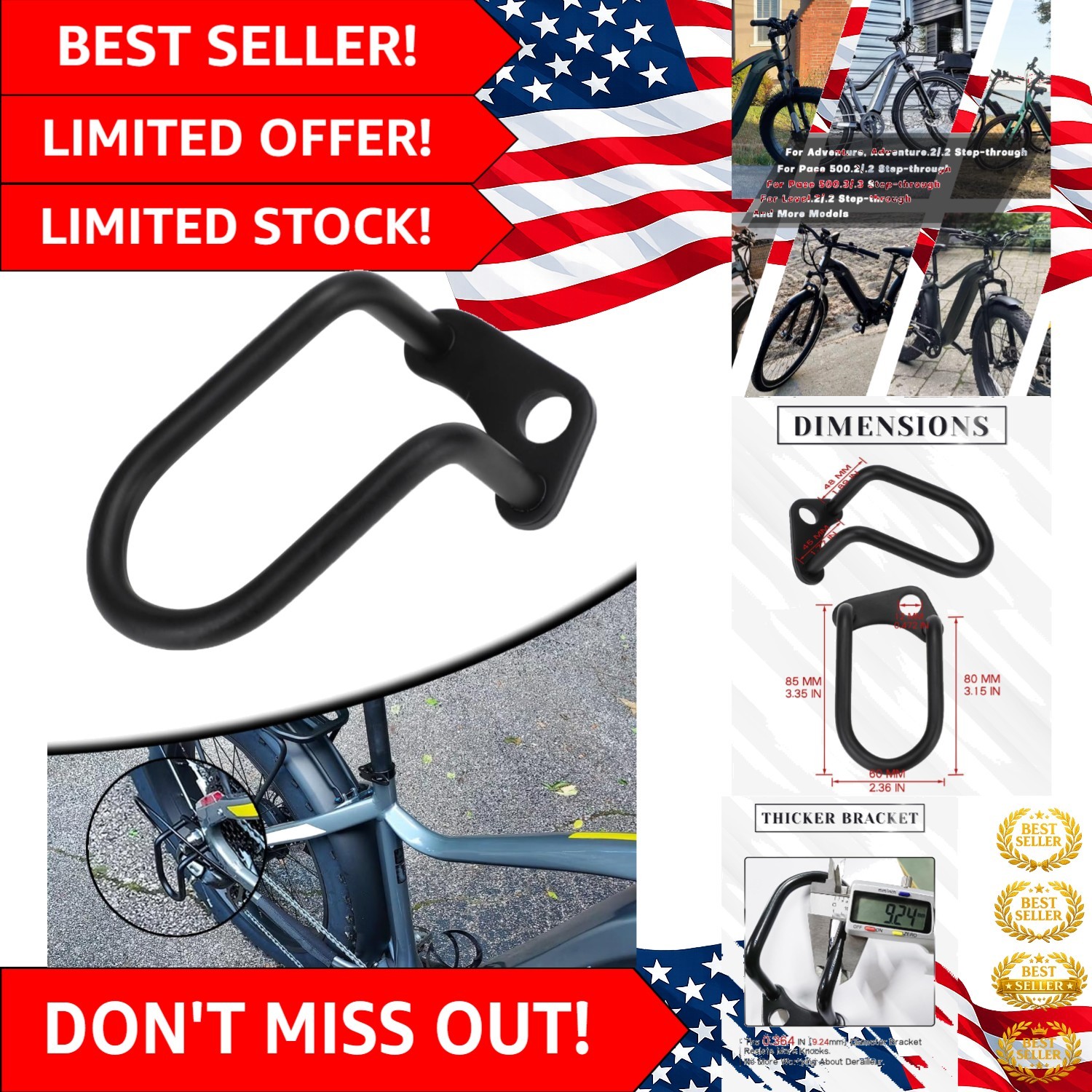 Lightweight Aluminum Ebike Derailleur Guard - Enhanced Protection for Cyclists