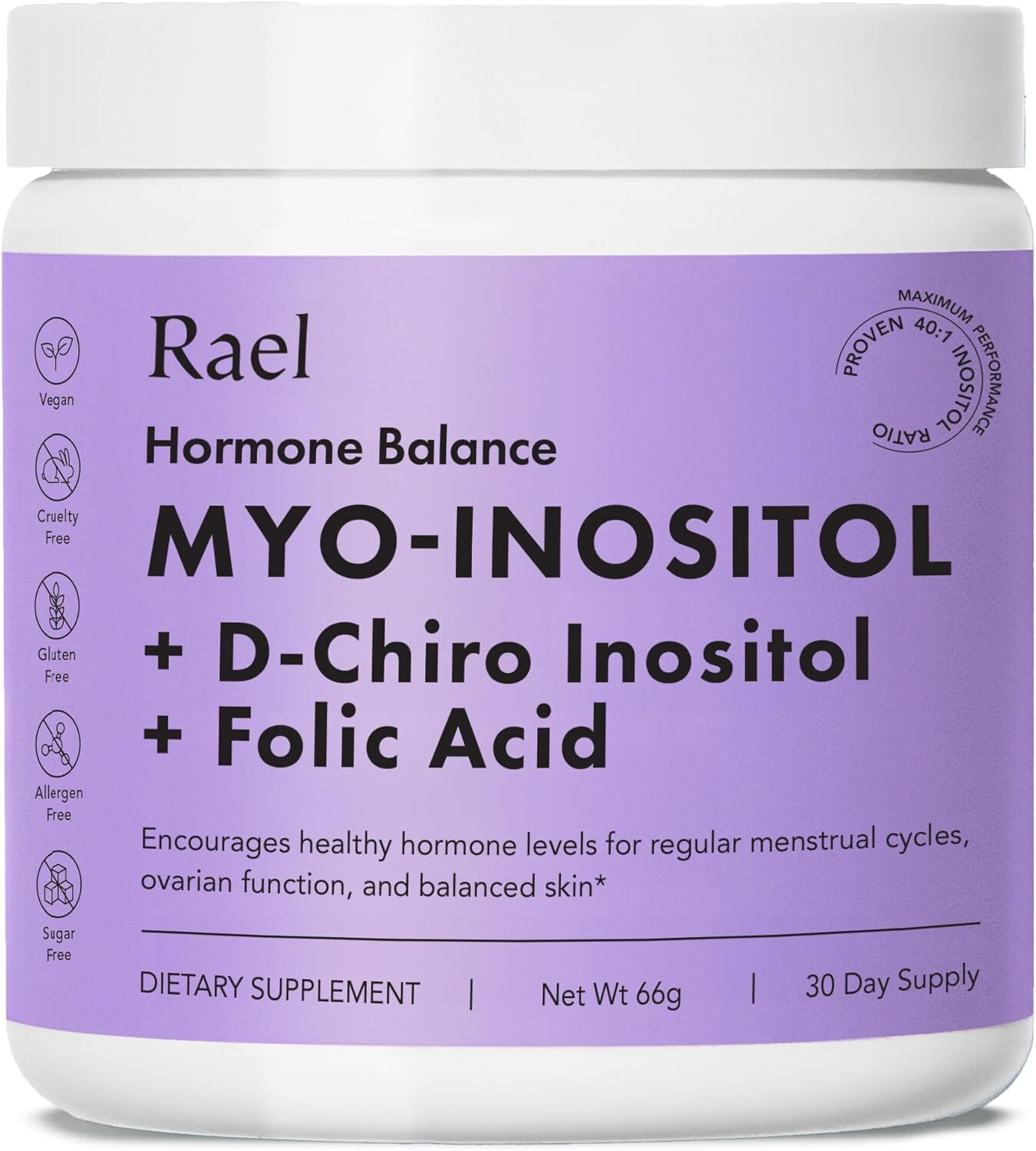 Hormone Balance Supplement for Women, Inositol Powder Supplement (30 servings)