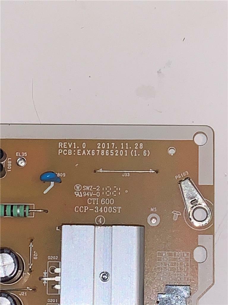 LG EAY64908701 Power Supply for 65UK6200PUA 65UK6200