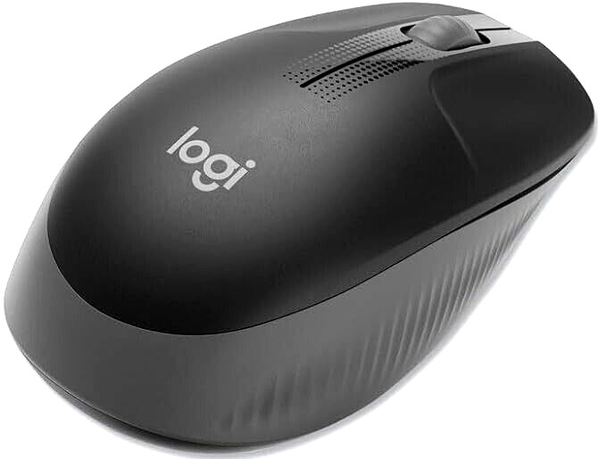 OEM Logitech Wireless Mouse M190 - Full Size Ambidextrous Curve Designs Charcoal