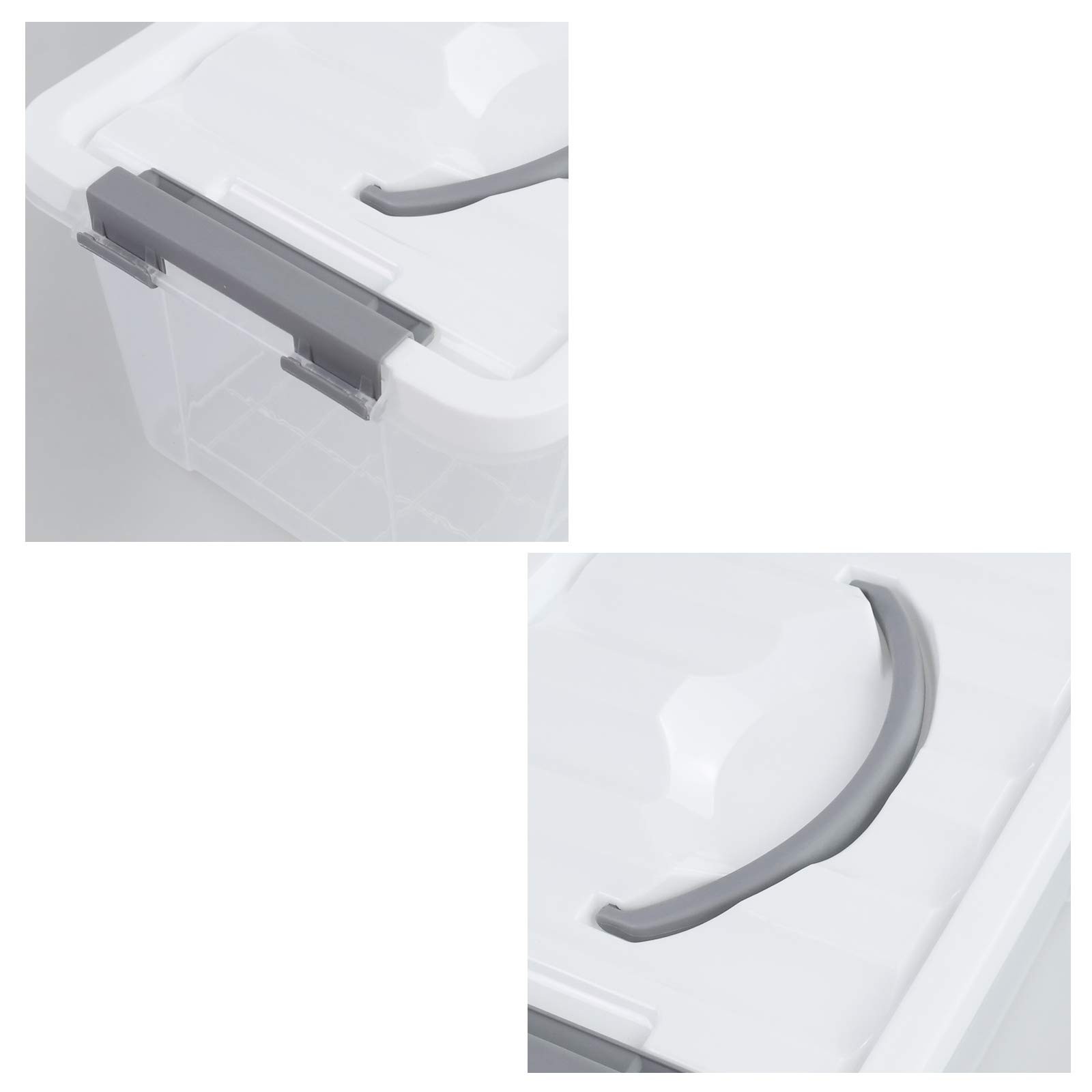 5.5 Quart Storage Bin, Plastic Latching Box Container, 6 Packs