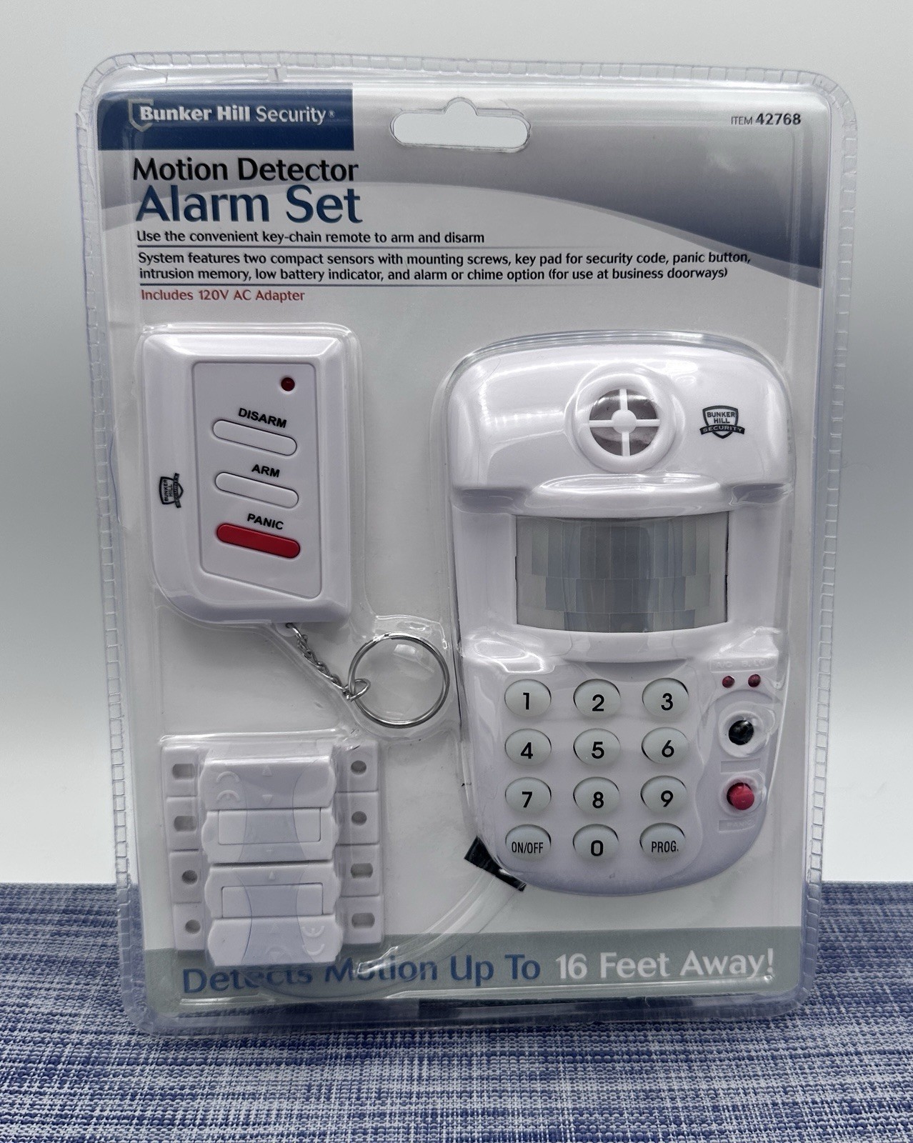 Bunker Hill Security Motion Detector Alarm Set Model 42768 Sealed New