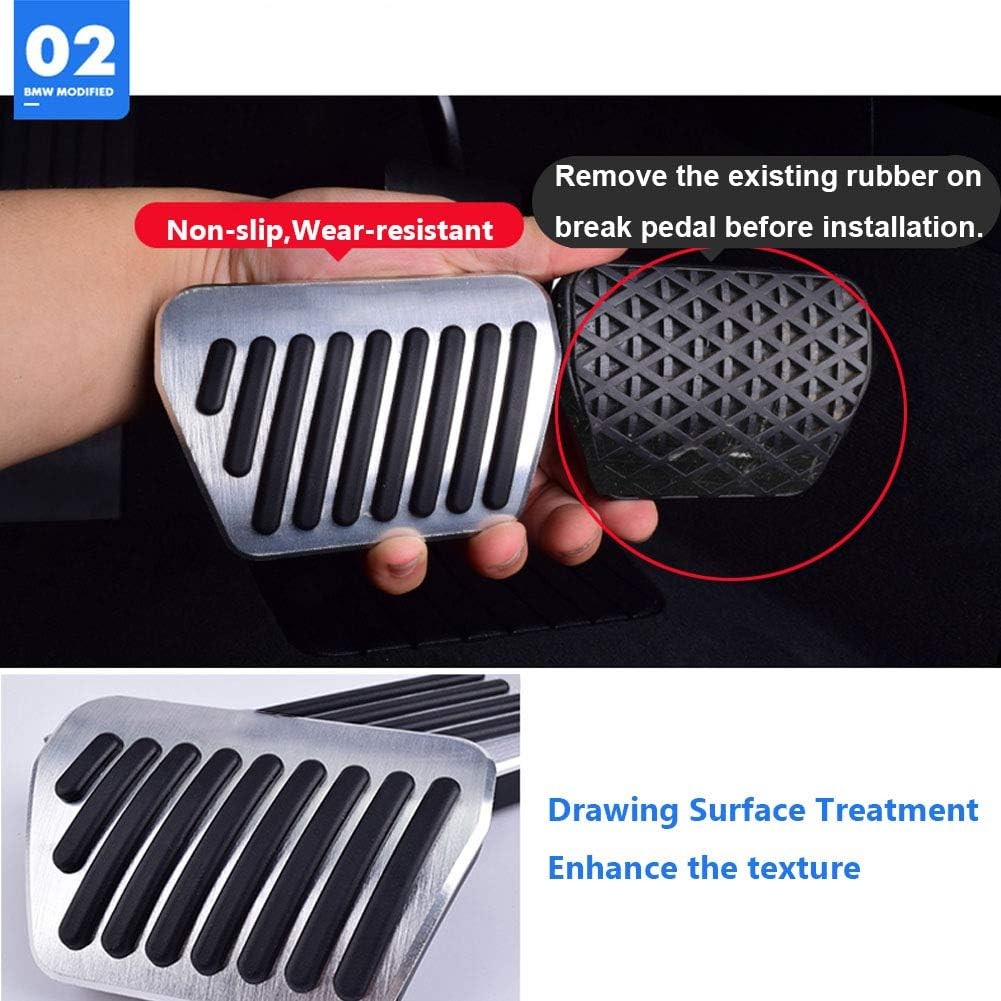 “Jaronx BMW Pedal Covers No Drill Anti-Slip Gas Brake Foot Pedals B Model”