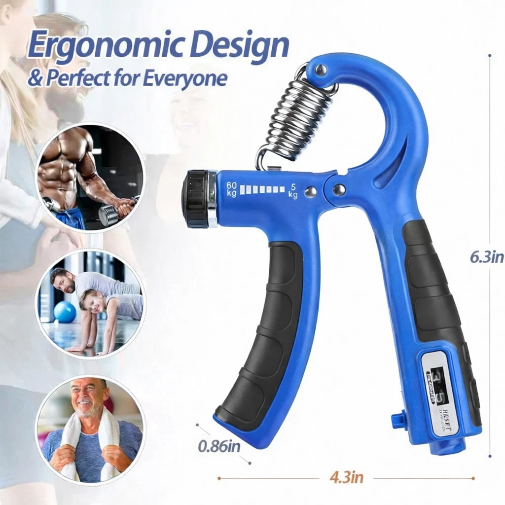 Hand Grip. Strength Power Trainer Gripper Strengthener Adjustable Gym Exerciser