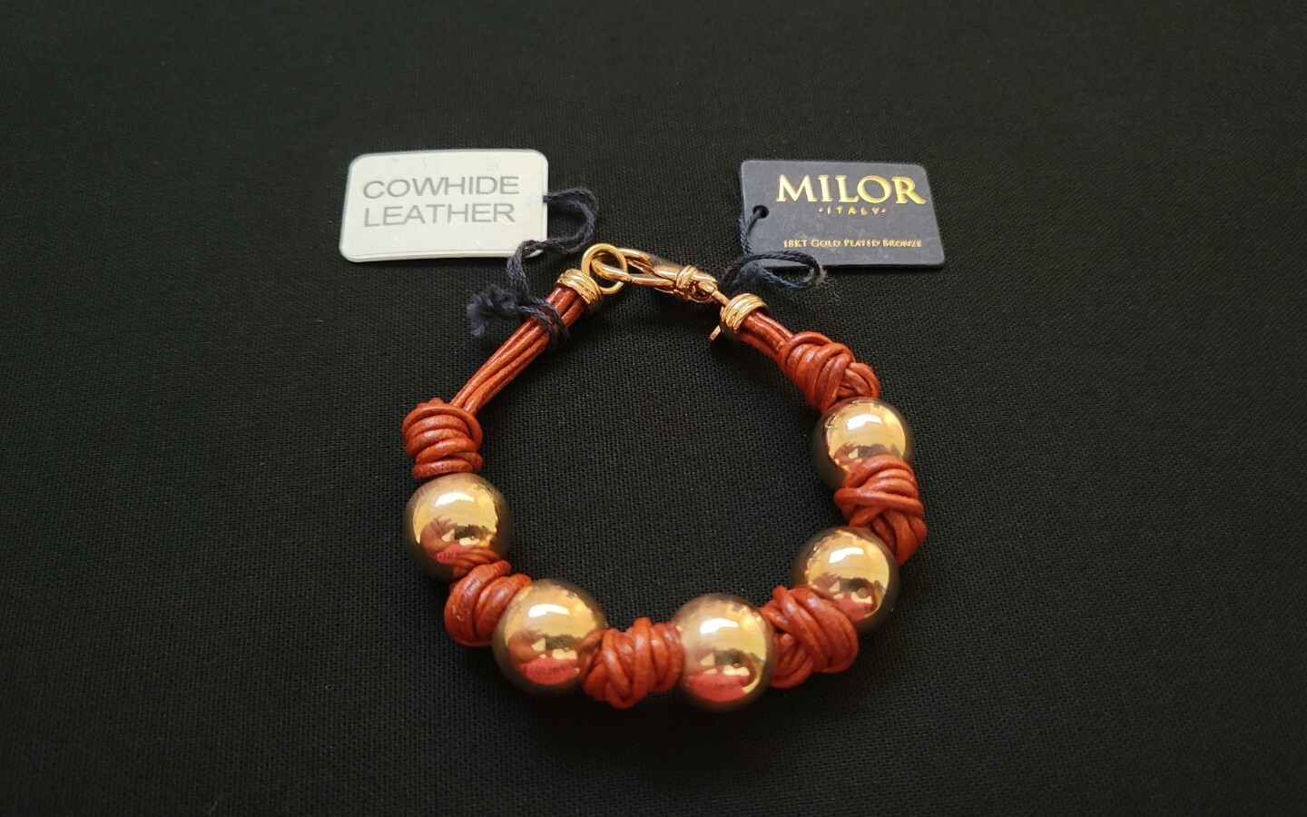 Milor Italy Bronze Leather Bracelet