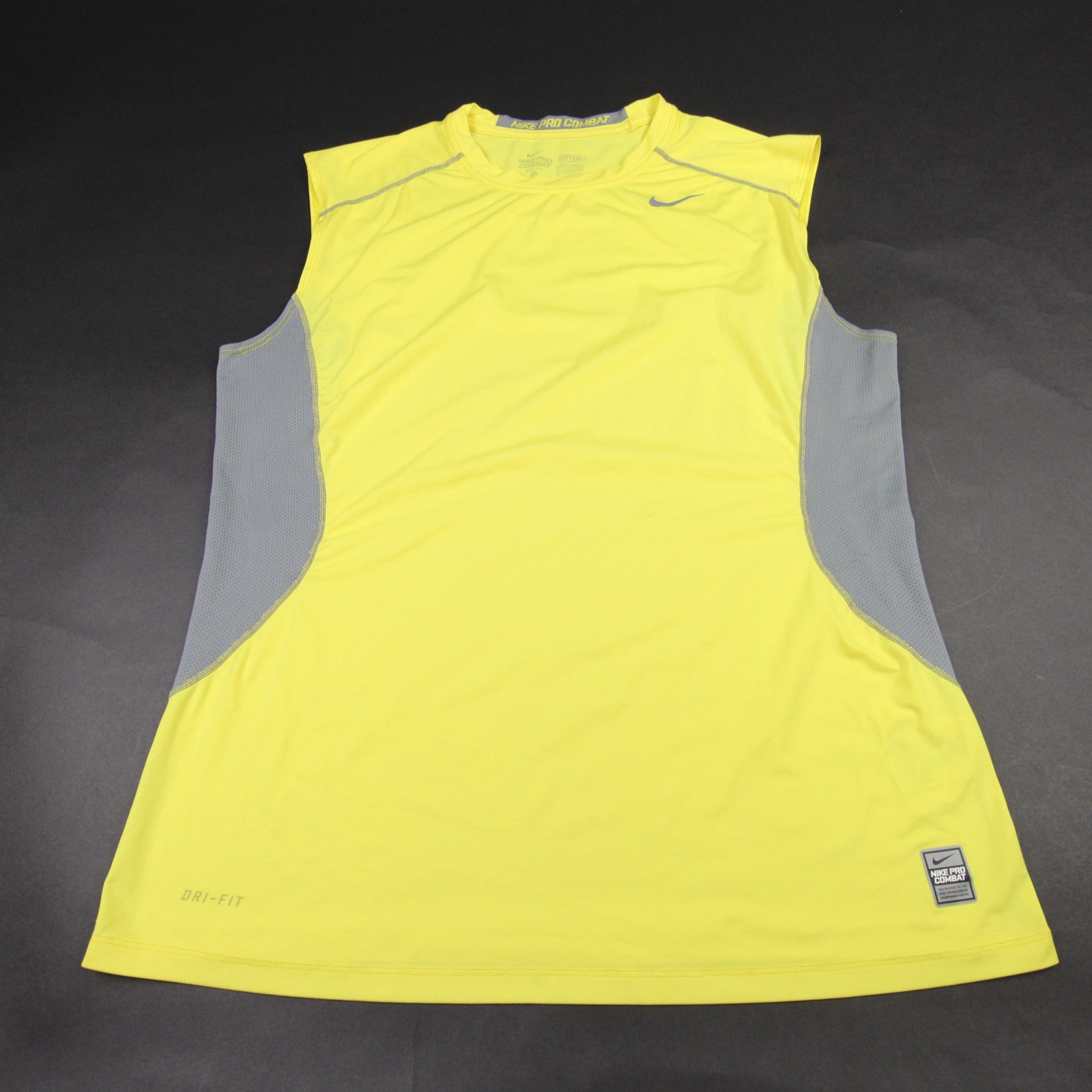 Nike Pro Combat Sleeveless Shirt Men's Yellow Used Multiple Sizes