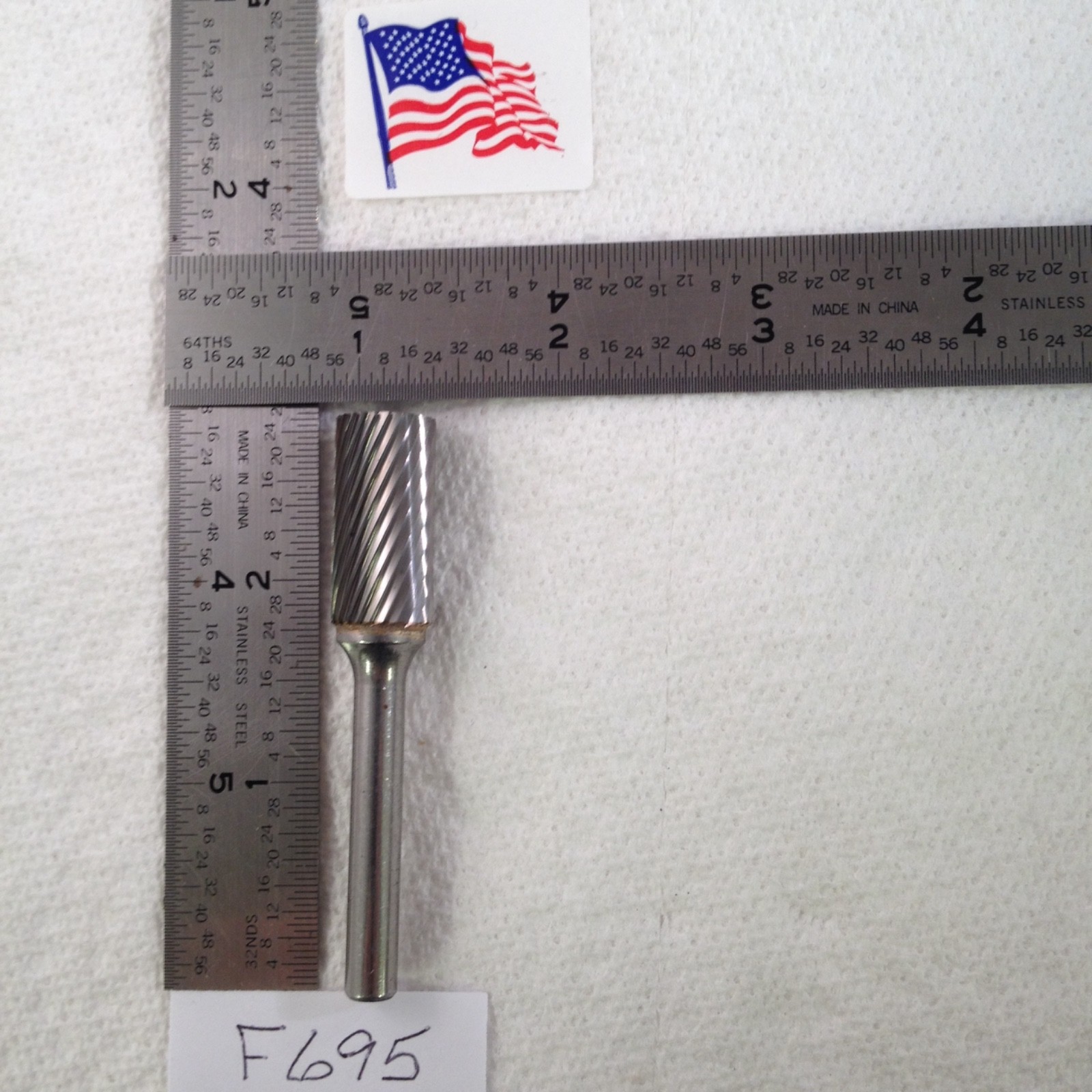 1 NEW FALCON / SGS 1/4" SHANK CARBIDE BURR SA-5. SINGLE CUT 1" LOC (F695)