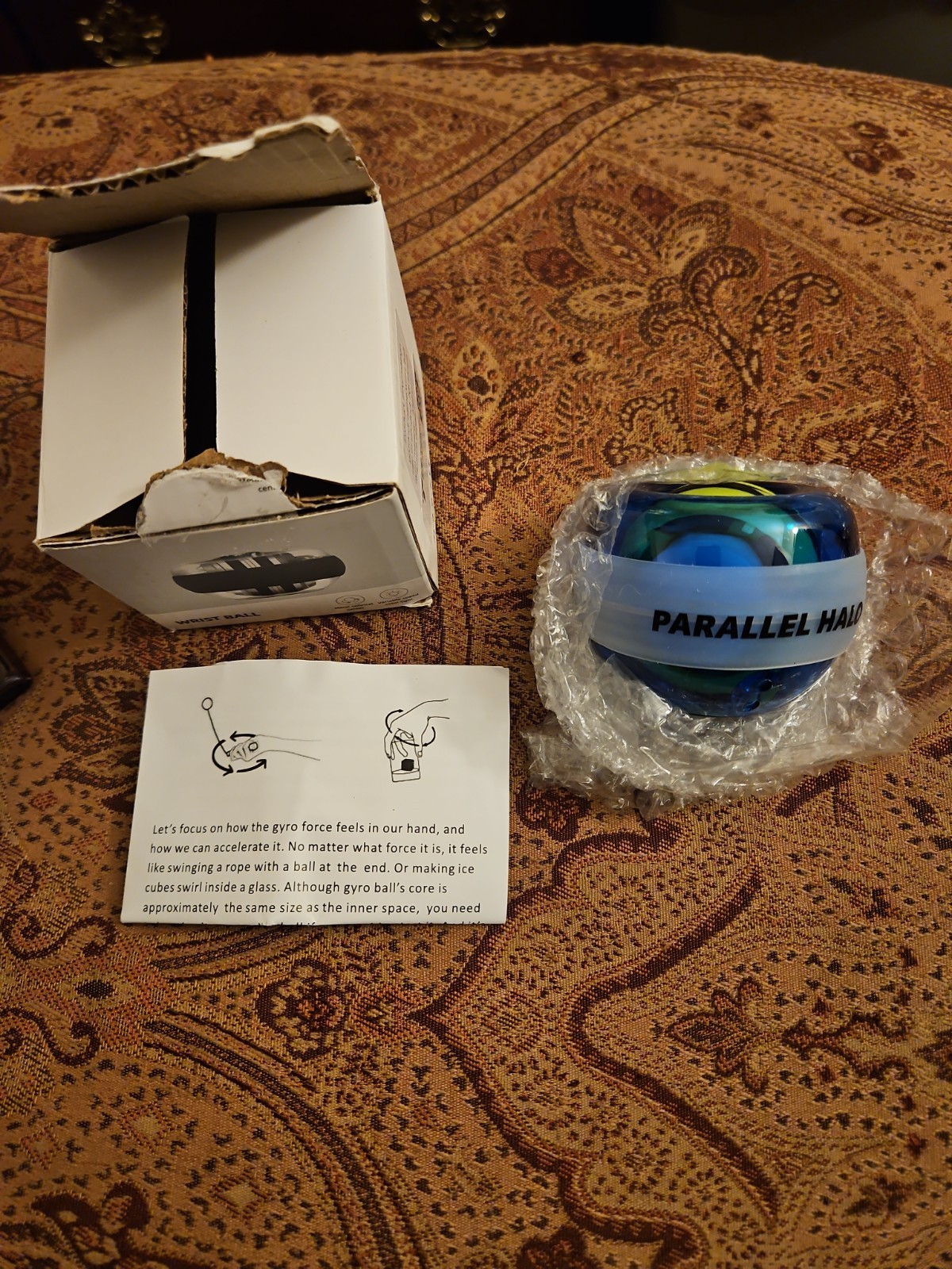 Wrist Ball AUTO Start Wrist Exerciser Gyro Ball Forearm Exerciser Arm Open Box