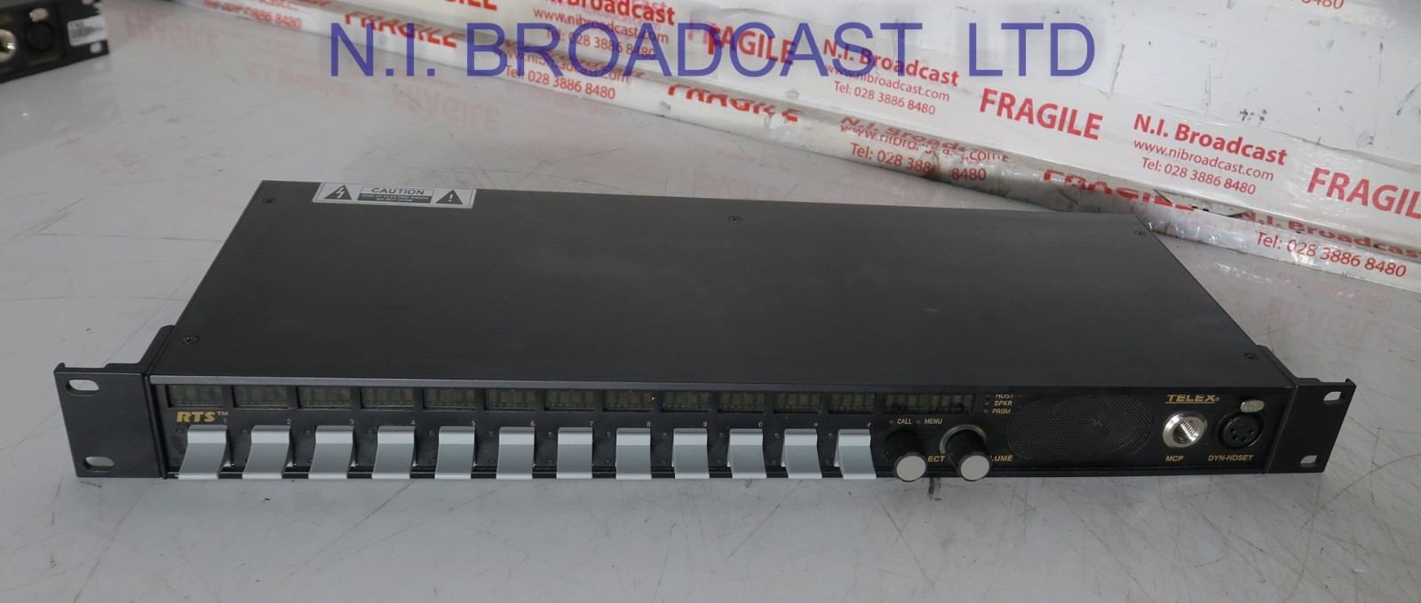 Telex rts kp-12l lever button 12 channel intercom panel