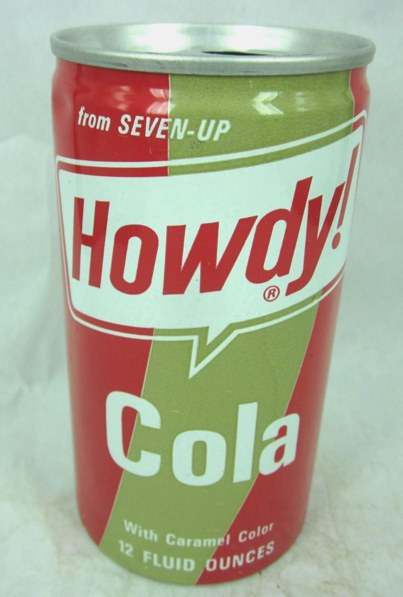 Howdy Cola from 7up Seven Research Up soda pop can aluminum St Louis MO