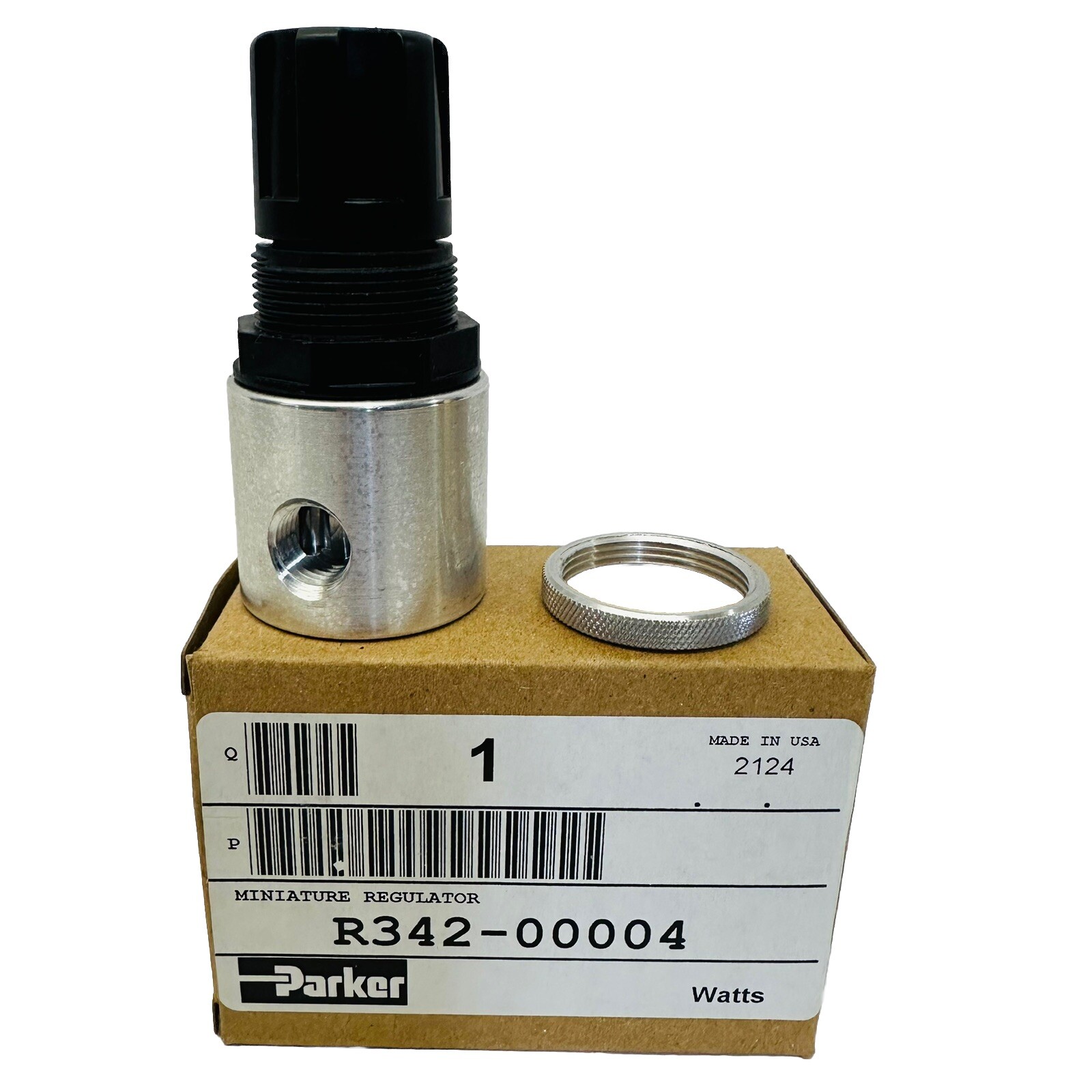 PARKER R342-00004 MINIATURE REGULATOR VALVE  PRSSURE RANGE 0-125