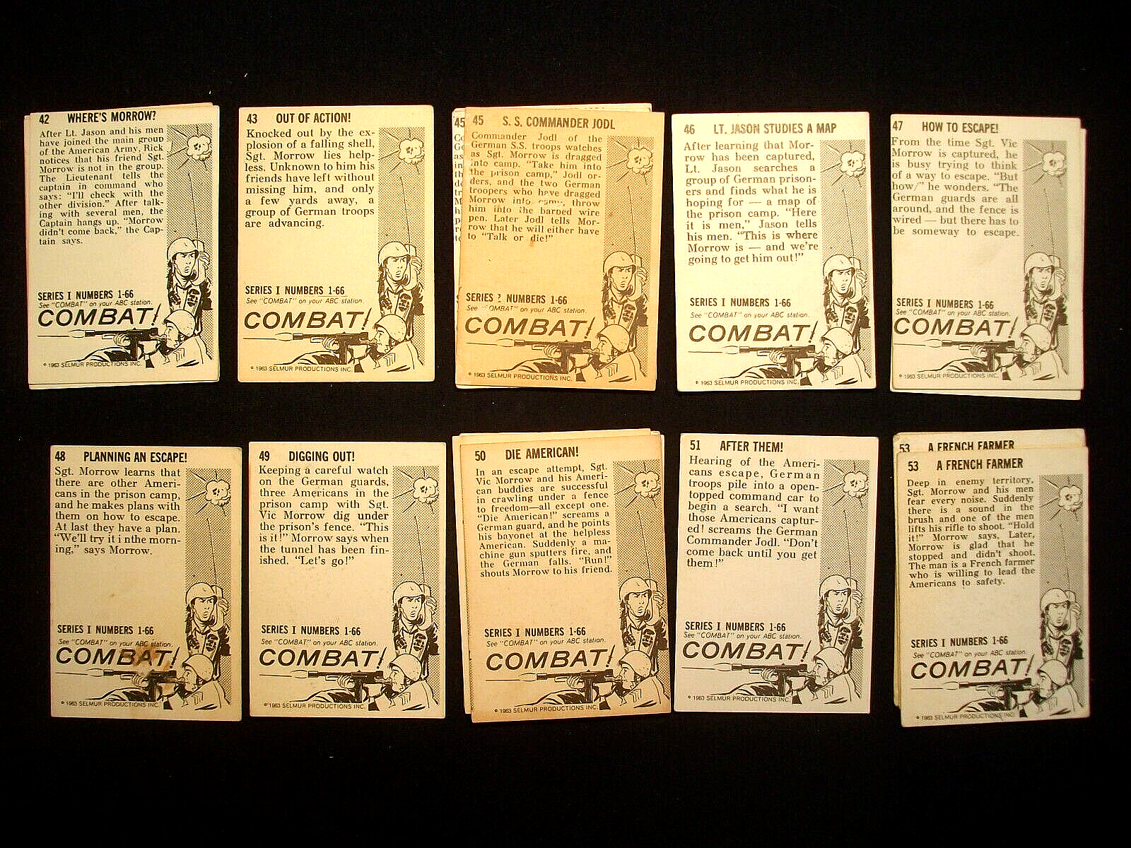 1963 Donruss COMBAT! Series 1 cards QUANTITY U PICK READ DESCRIPTION FOR LIST