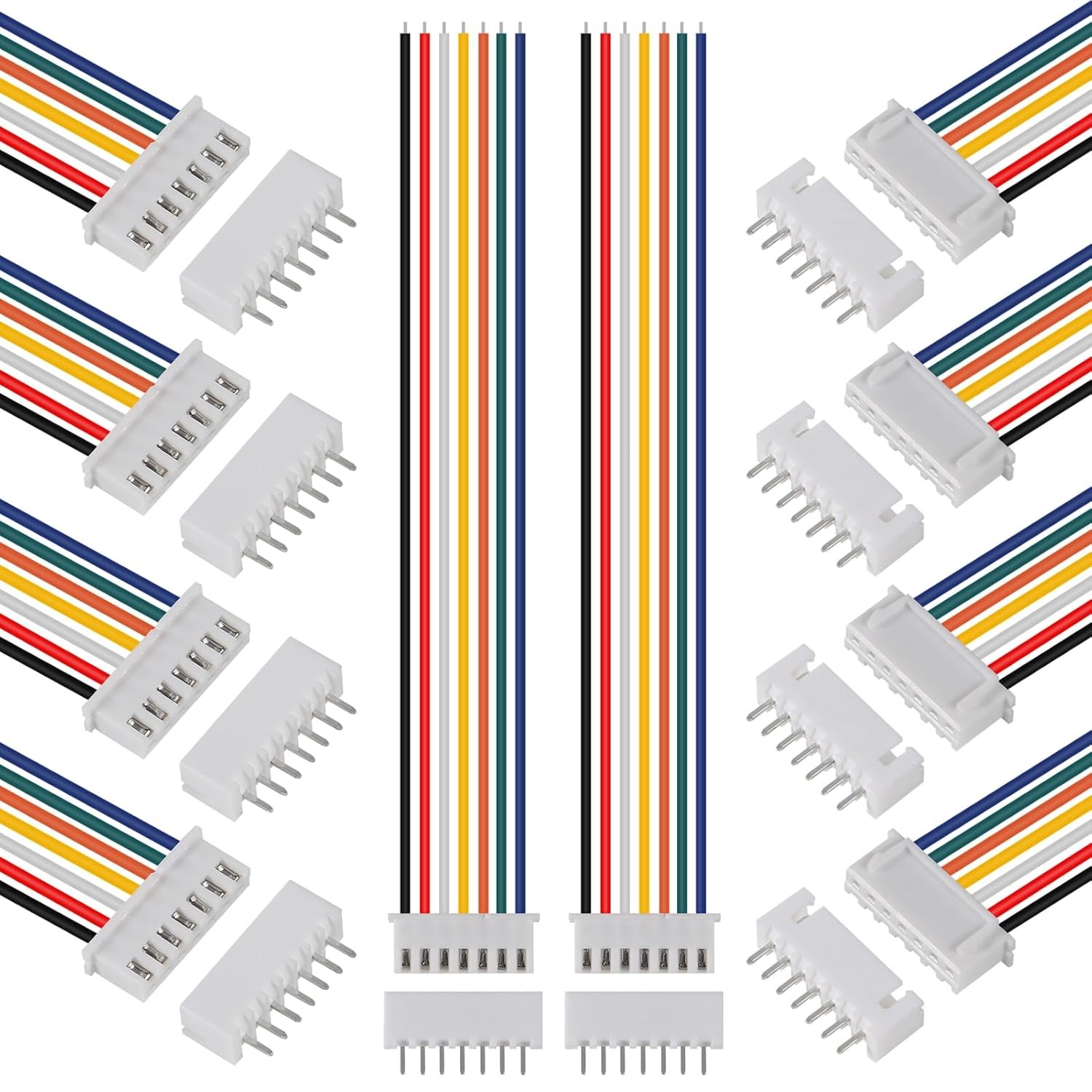 10Pairs JST-XH Connector Kit, XH 2.54mm 7 Pin Header Male and Female 7P