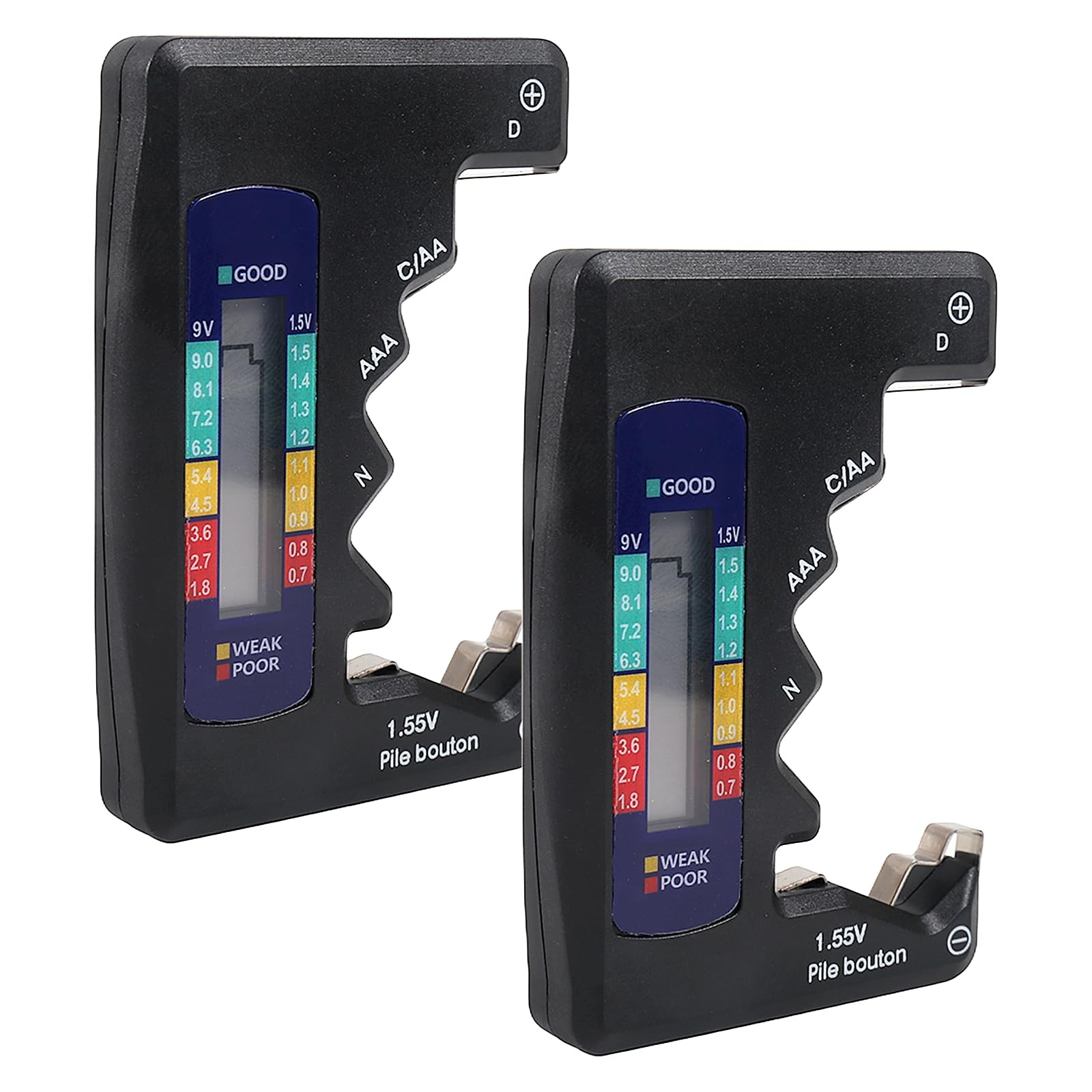 2pcs BT-886 Battery Tester Checker BatteryTester for Battery C D 9V AA AAA 1....