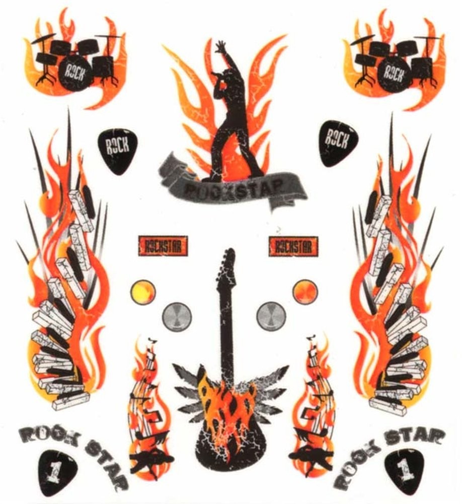 Pinecar Dry Transfer Decals, Rock Star