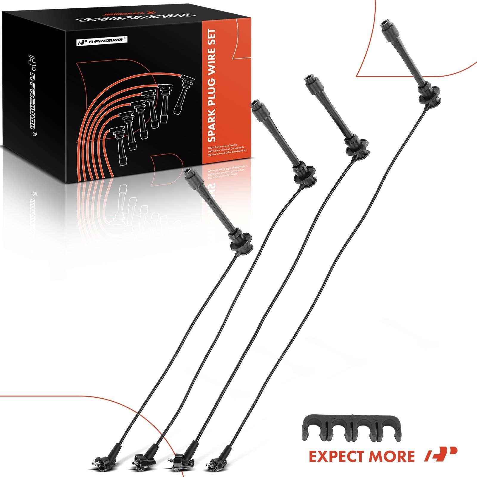 A-Premium Ignition Spark Plug Wires Set of 4 Compatible with Toyota Tacoma 19...