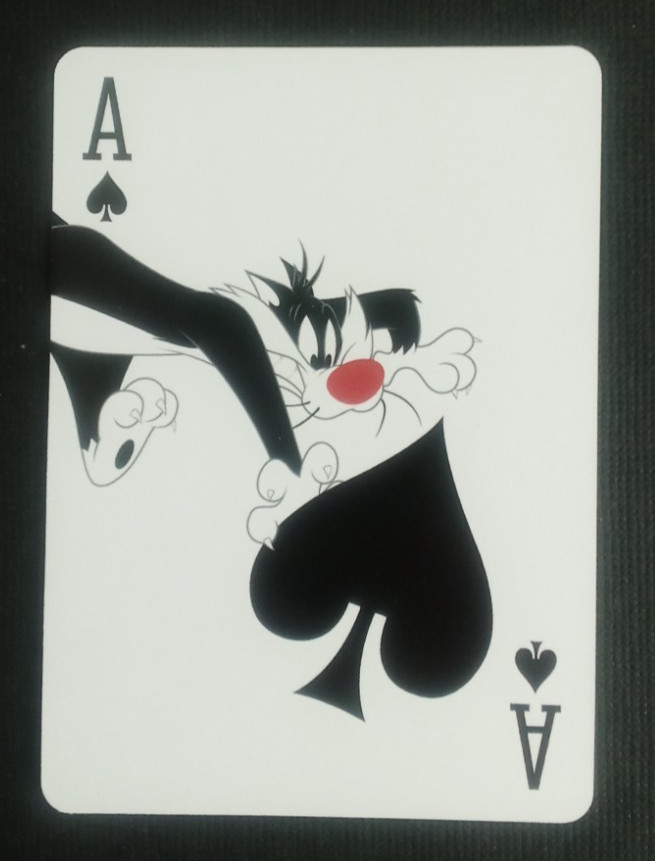 Looney Tunes Playing Card Sylvester Ace Spades